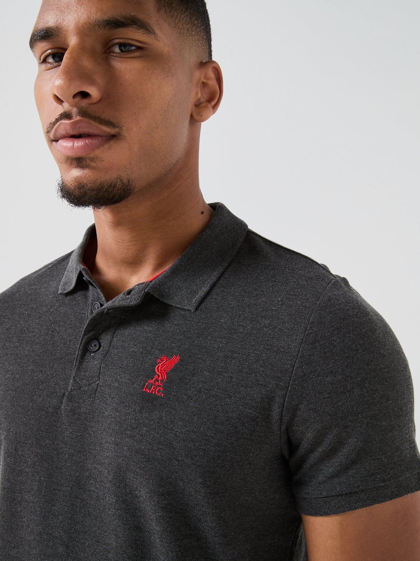 Image 4 of 6 of Liverpool FC Mens Polo Shirt - Charcoal Grey