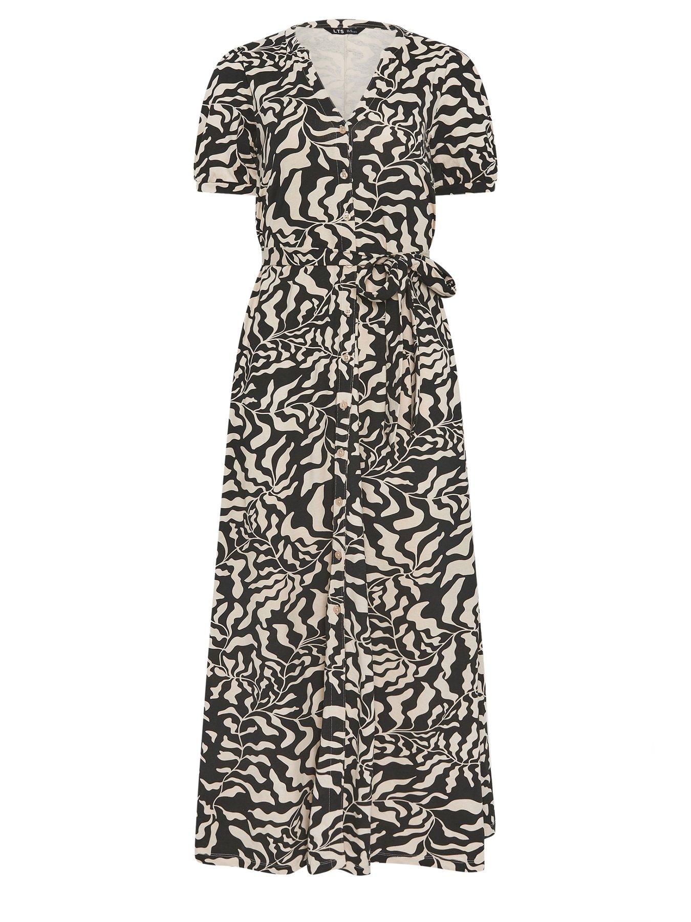 Image 5 of 5 of Long Tall Sally Belted A-Line Midaxi Dress - Brown