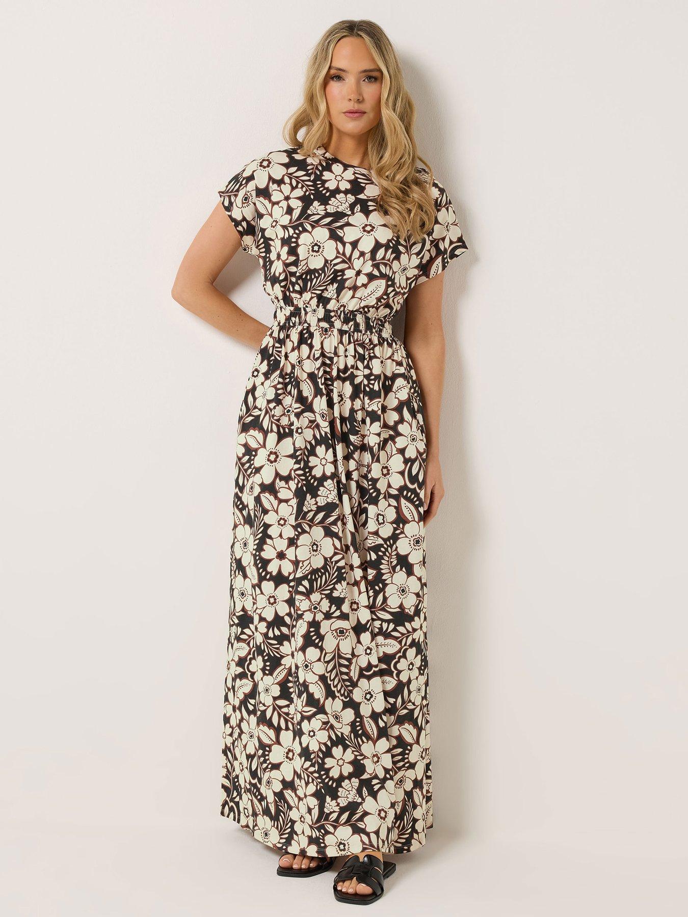 Long Tall Sally Tall Floral Shirred Waist Dress