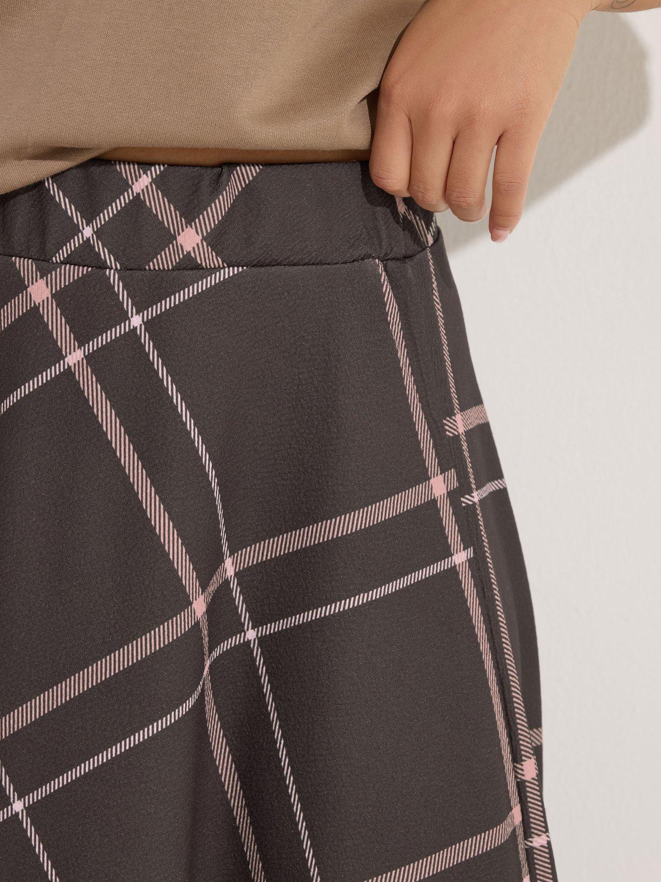 Image 4 of 4 of PixieGirl Petite Check Midaxi Skirt