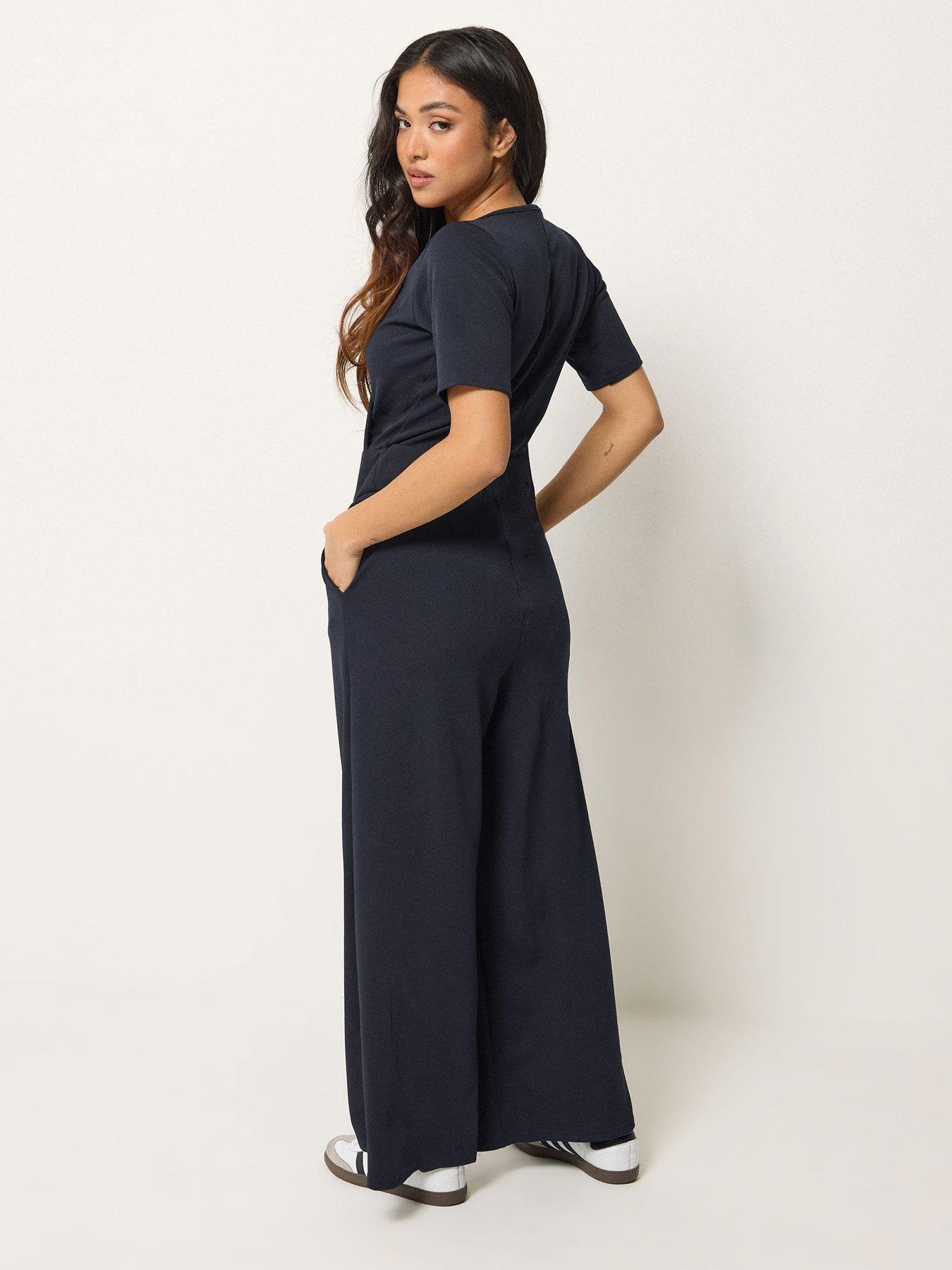 pixiegirl-petite-short-sleeve-wide-leg-jumpsuit-bluestillFront