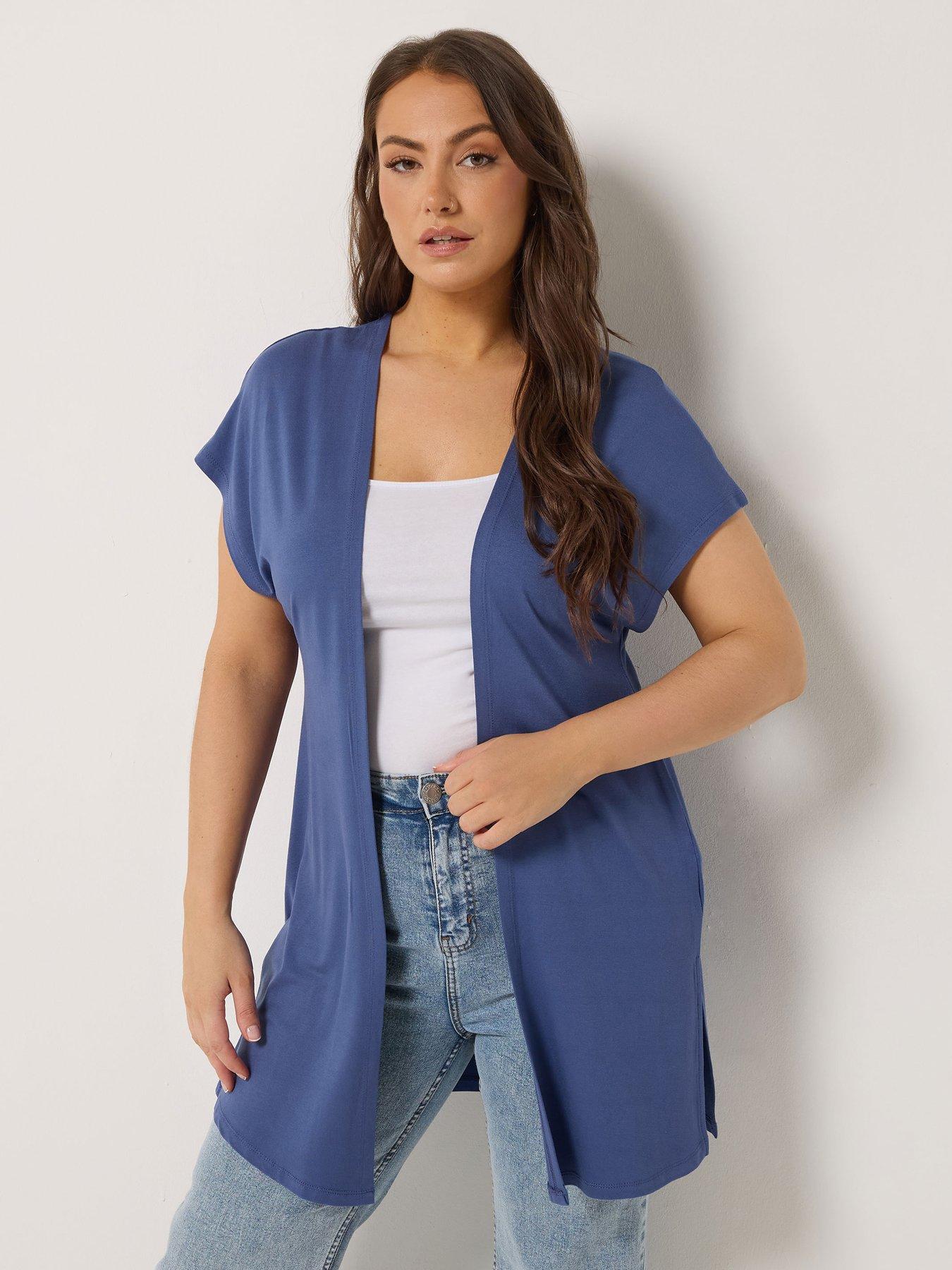 Image 1 of 4 of Yours Curve Grown On Cover Up - Blue