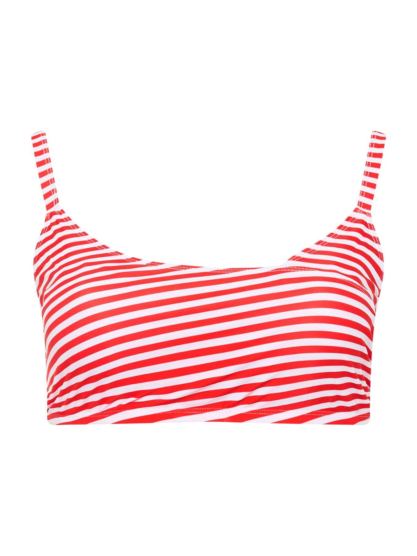 yours-curve-striped-bikini-twist-top-reddetail