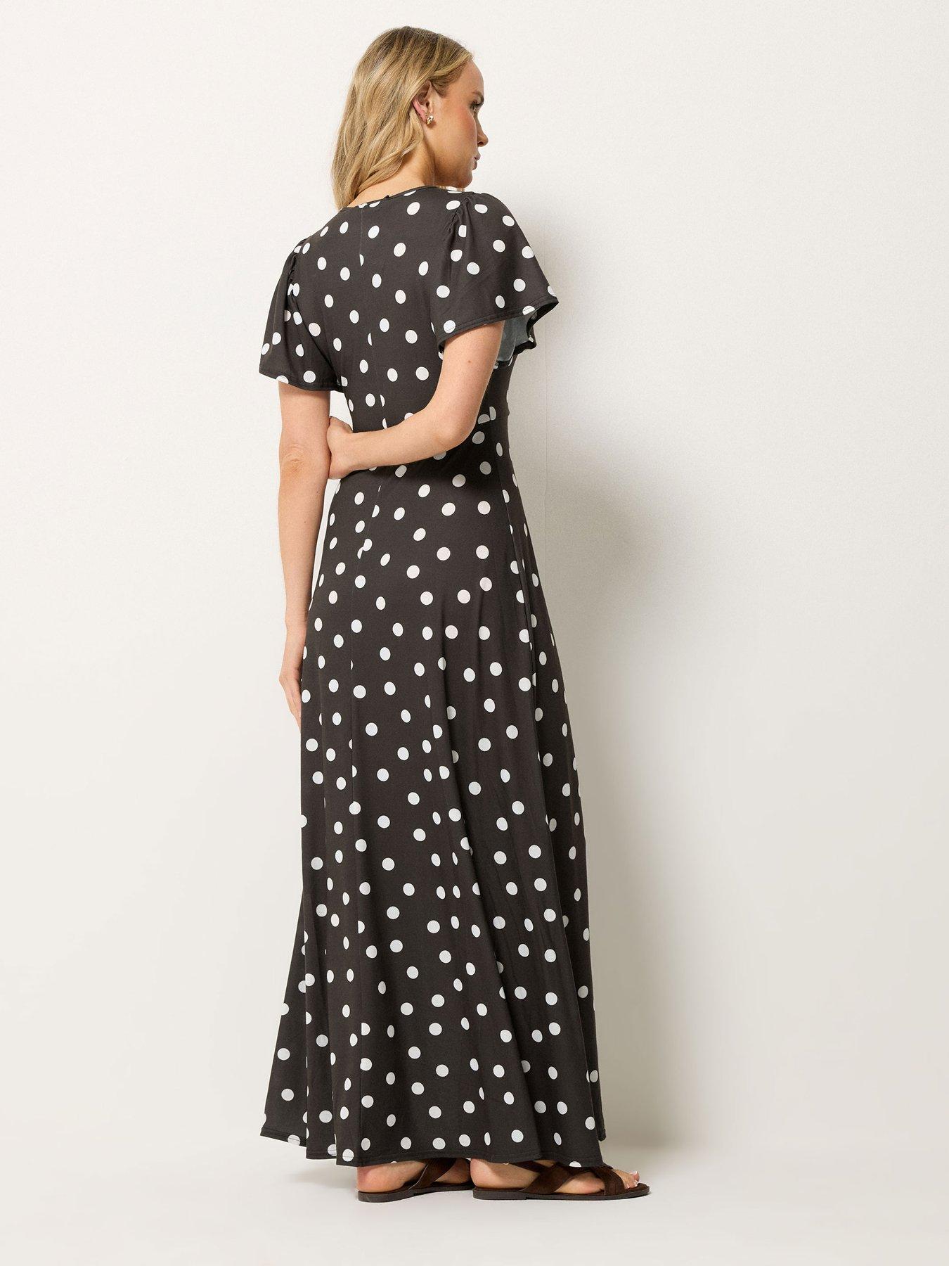 long-tall-sally-spot-wrap-maxi-dress-brownstillFront