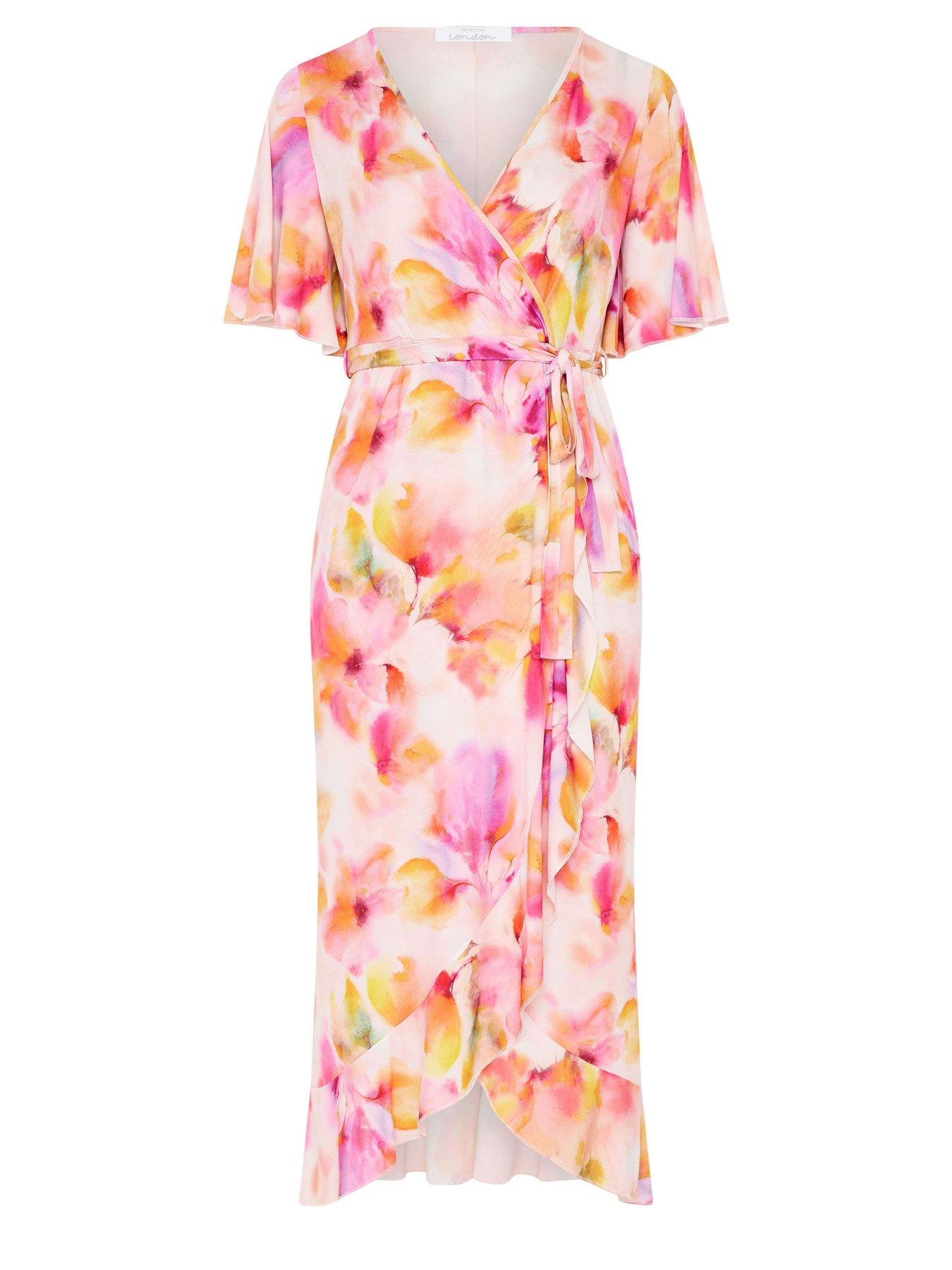 yours-curve-blur-wrap-ruffle-dress-yellowdetail