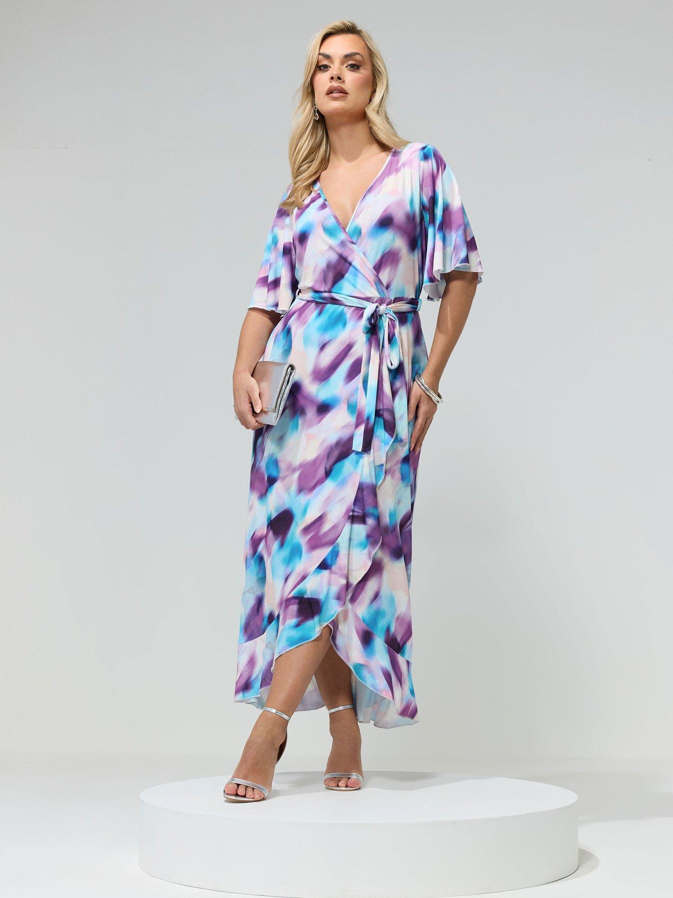 womens purple wrap dresses | Very IE