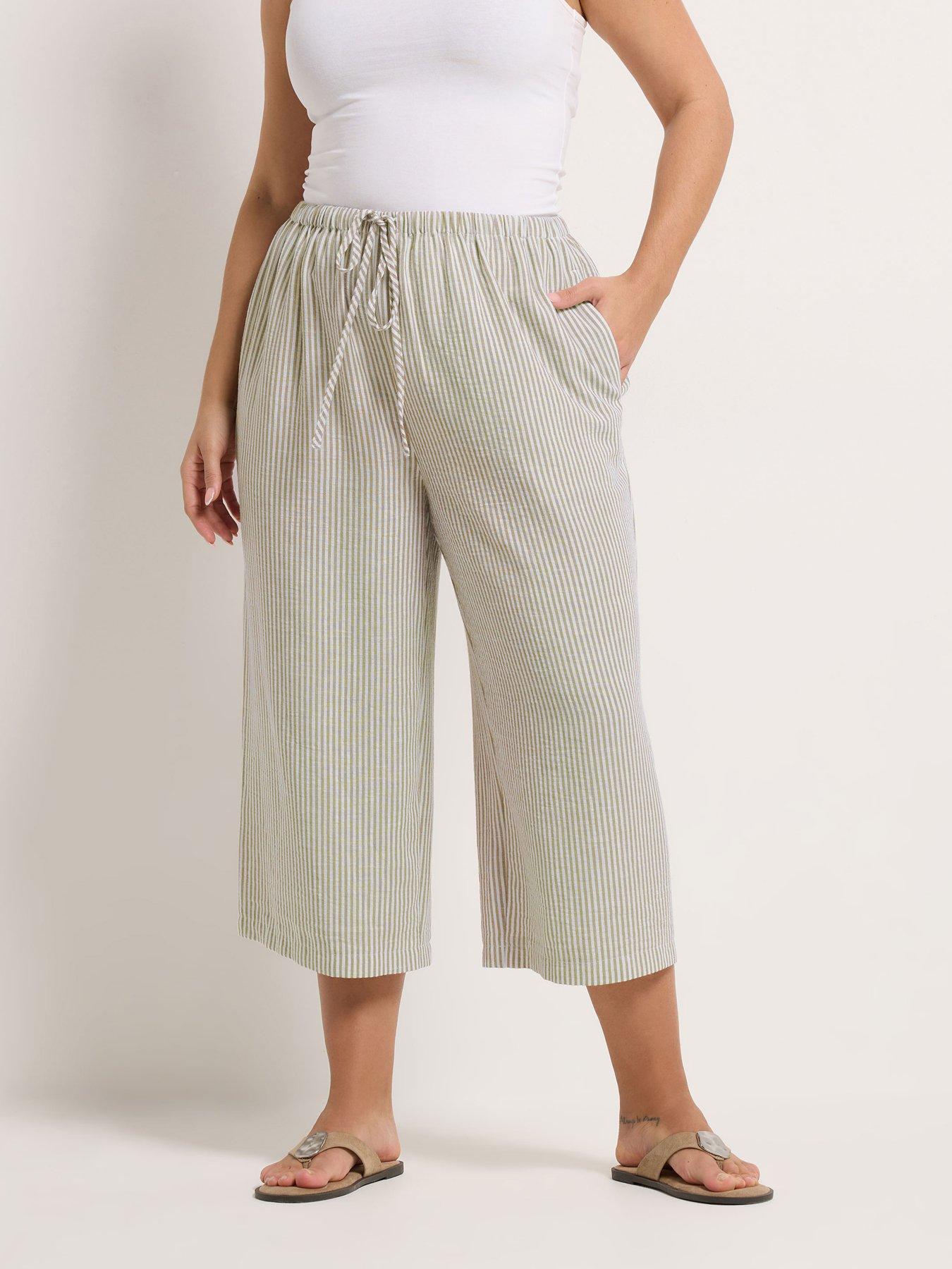 yours-curve-stripe-linen-look-cropped-trousers-cream