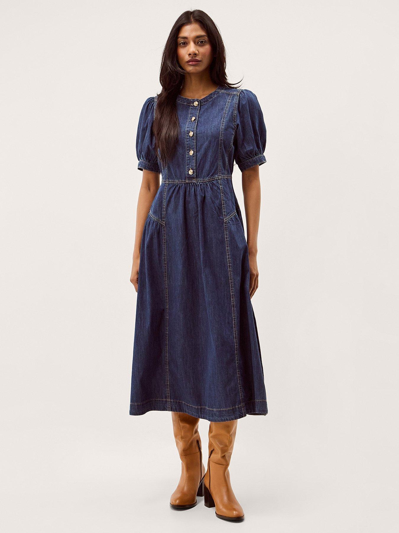 monsoon-eliza-denim-dressfront