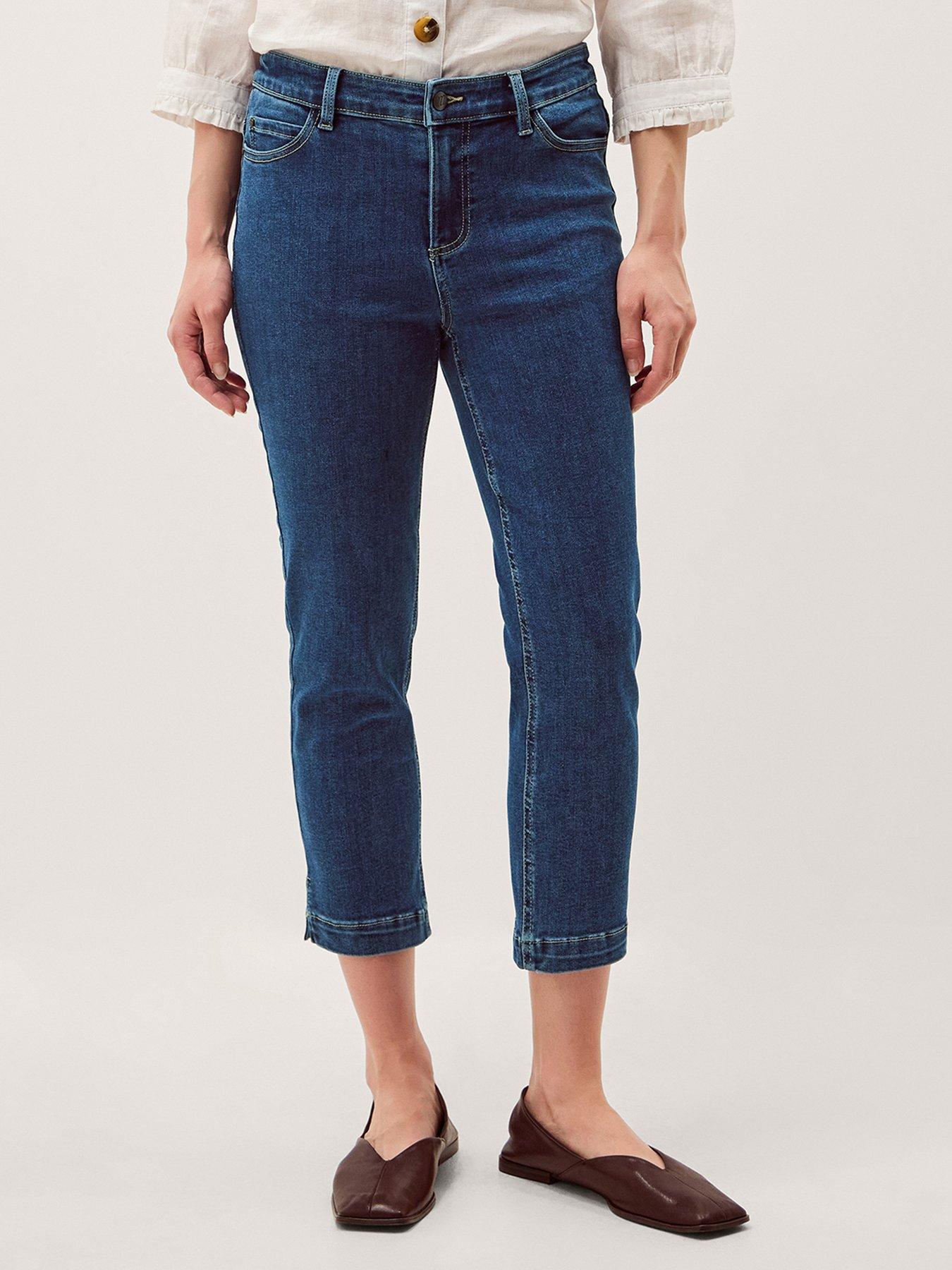Image 1 of 5 of Monsoon Idabella Crop Jean - Blue