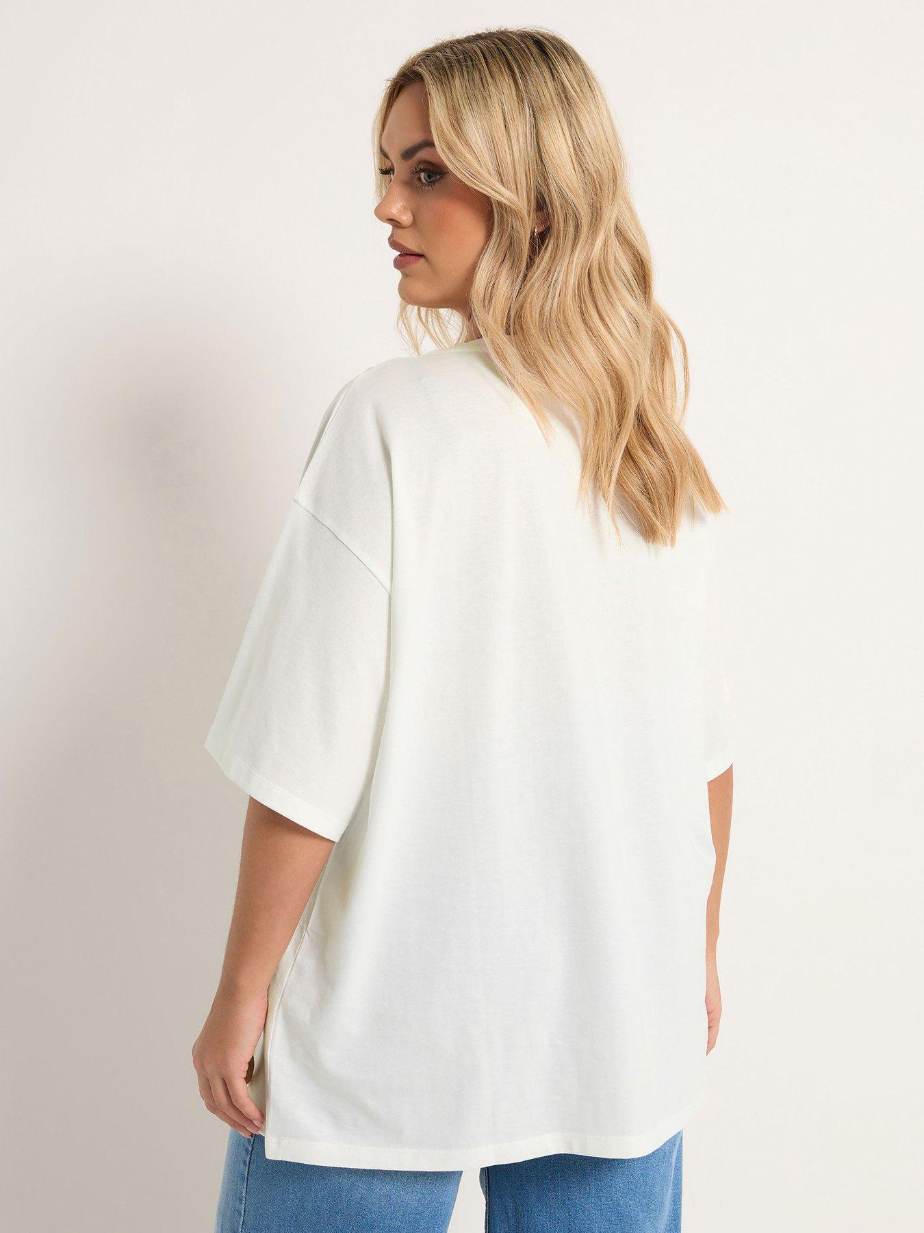 yours-curve-placement-print-relaxed-t-shirt-whitestillFront