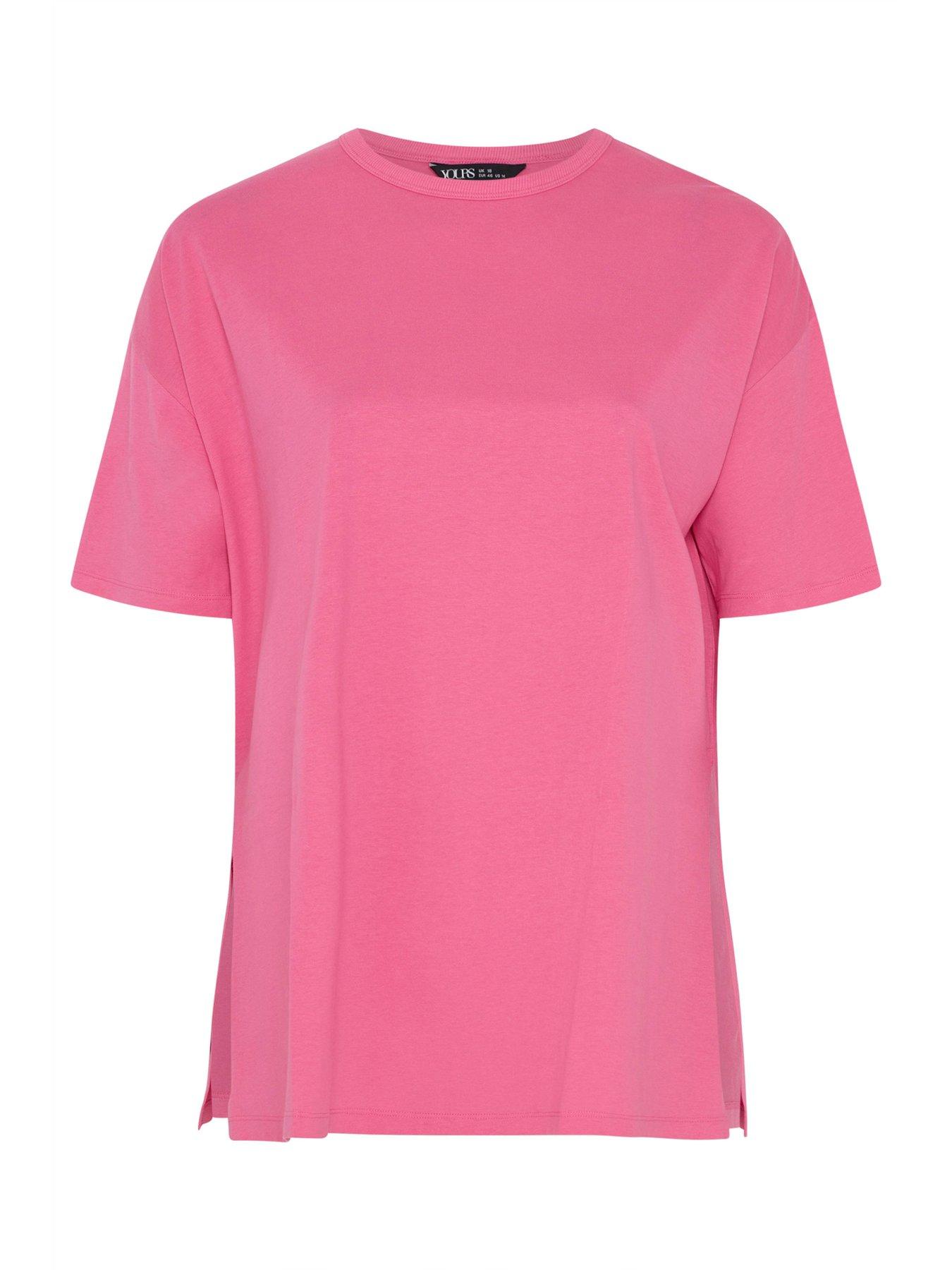yours-curve-relaxed-longline-side-split-t-shirt-pinkdetail