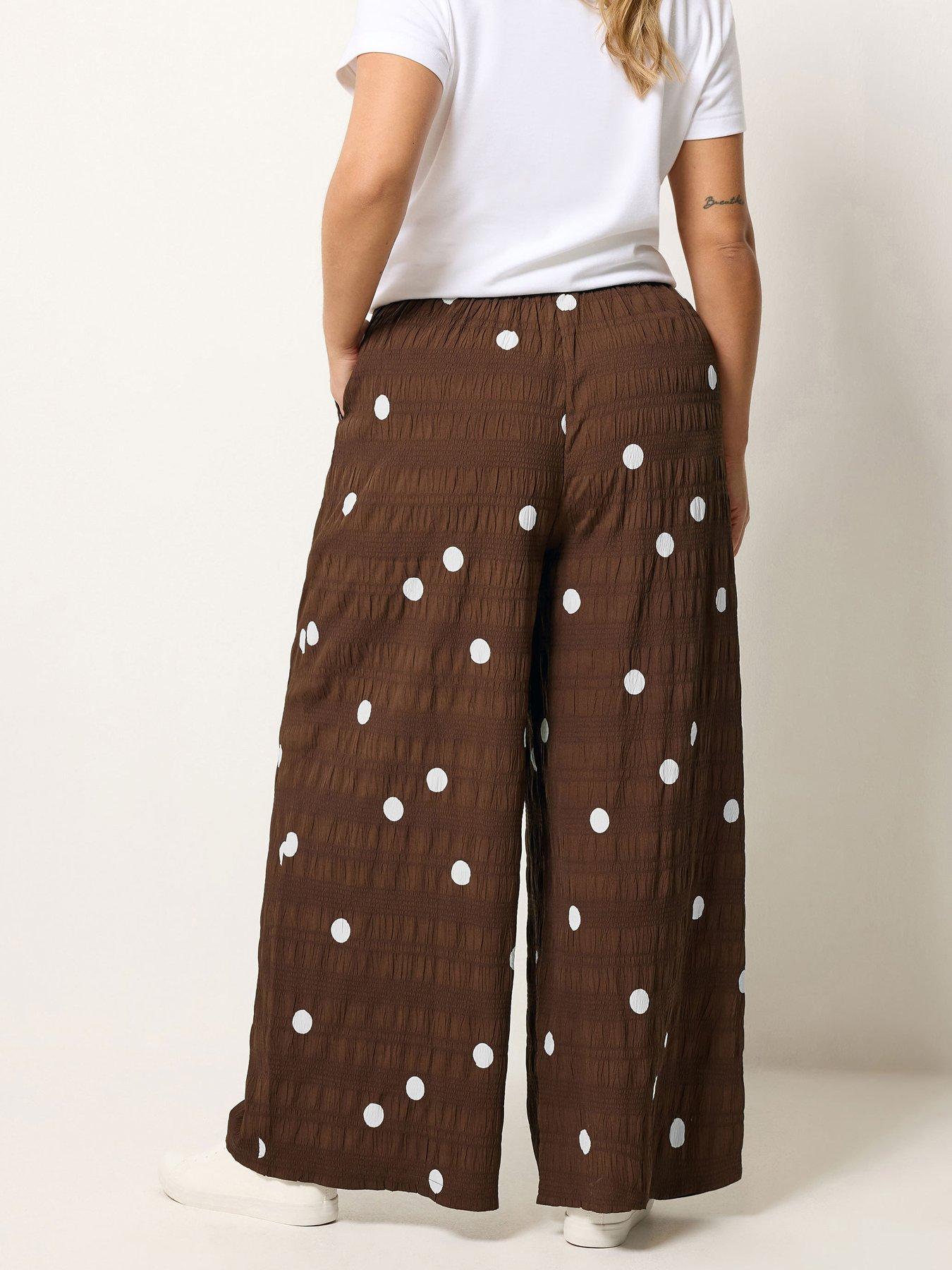 yours-curve-woven-polka-dot-printed-trousersstillFront