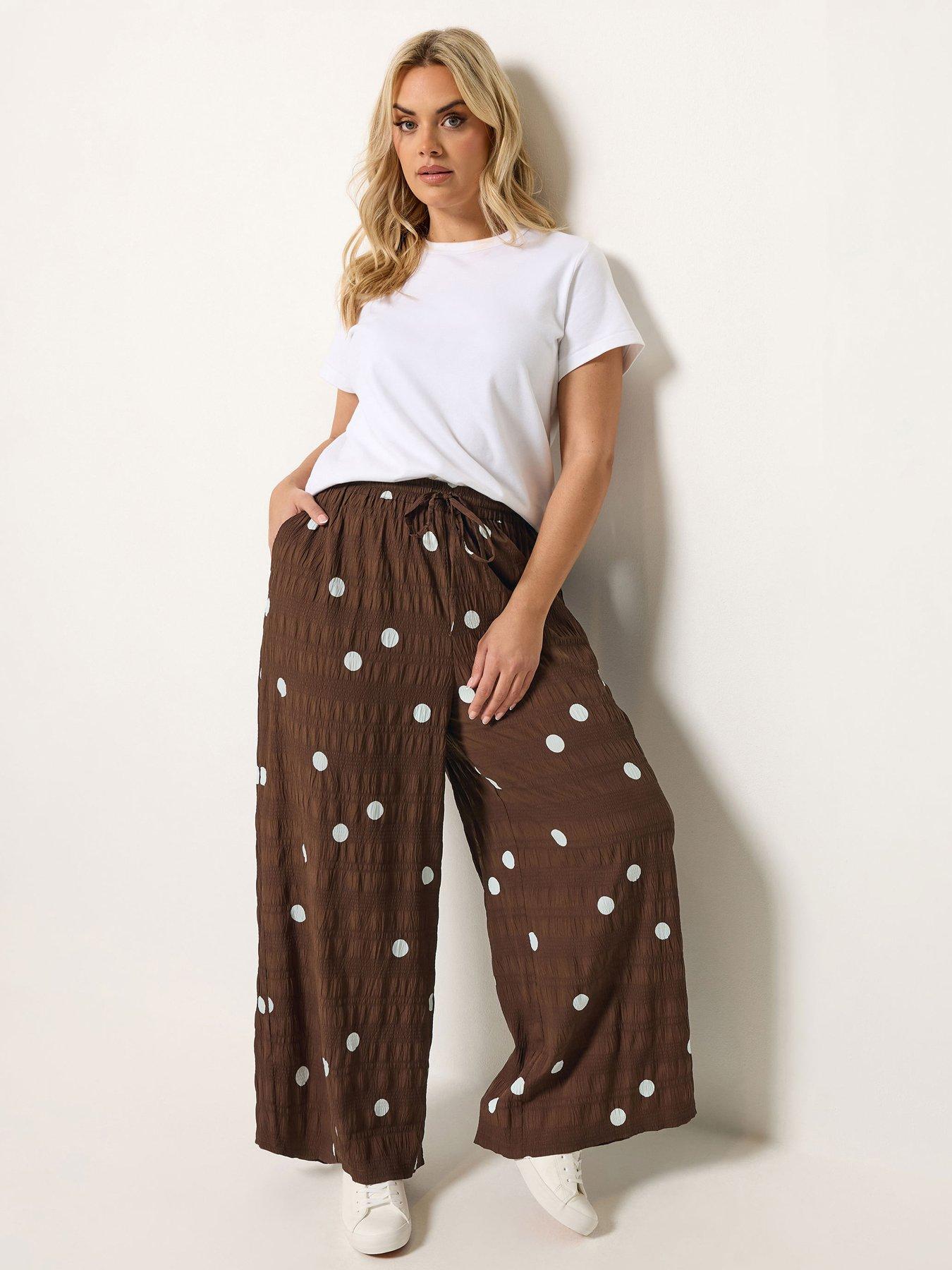 yours-curve-woven-polka-dot-printed-trousersback