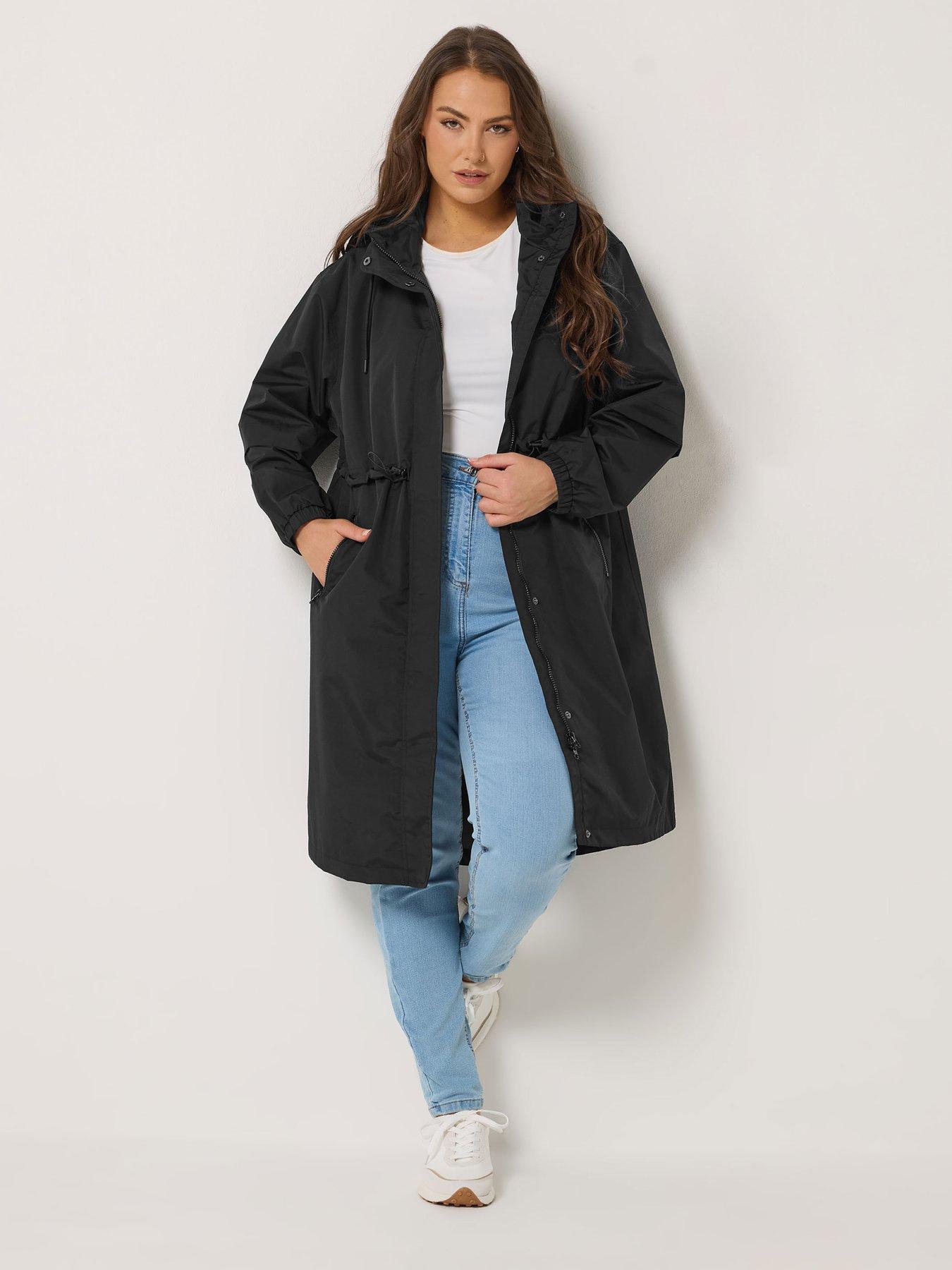 yours-curve-waterproof-rainwear-longline-jacket-blackfront