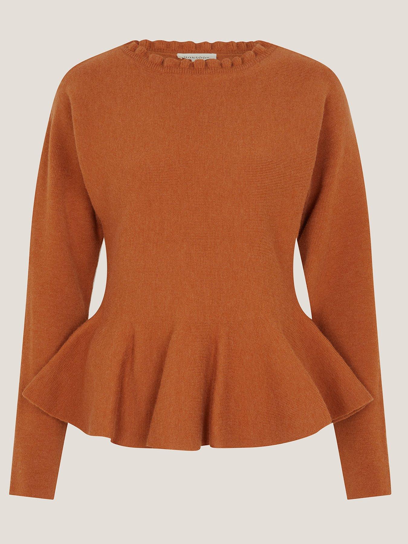 monsoon-peony-peplum-jumper-orangedetail