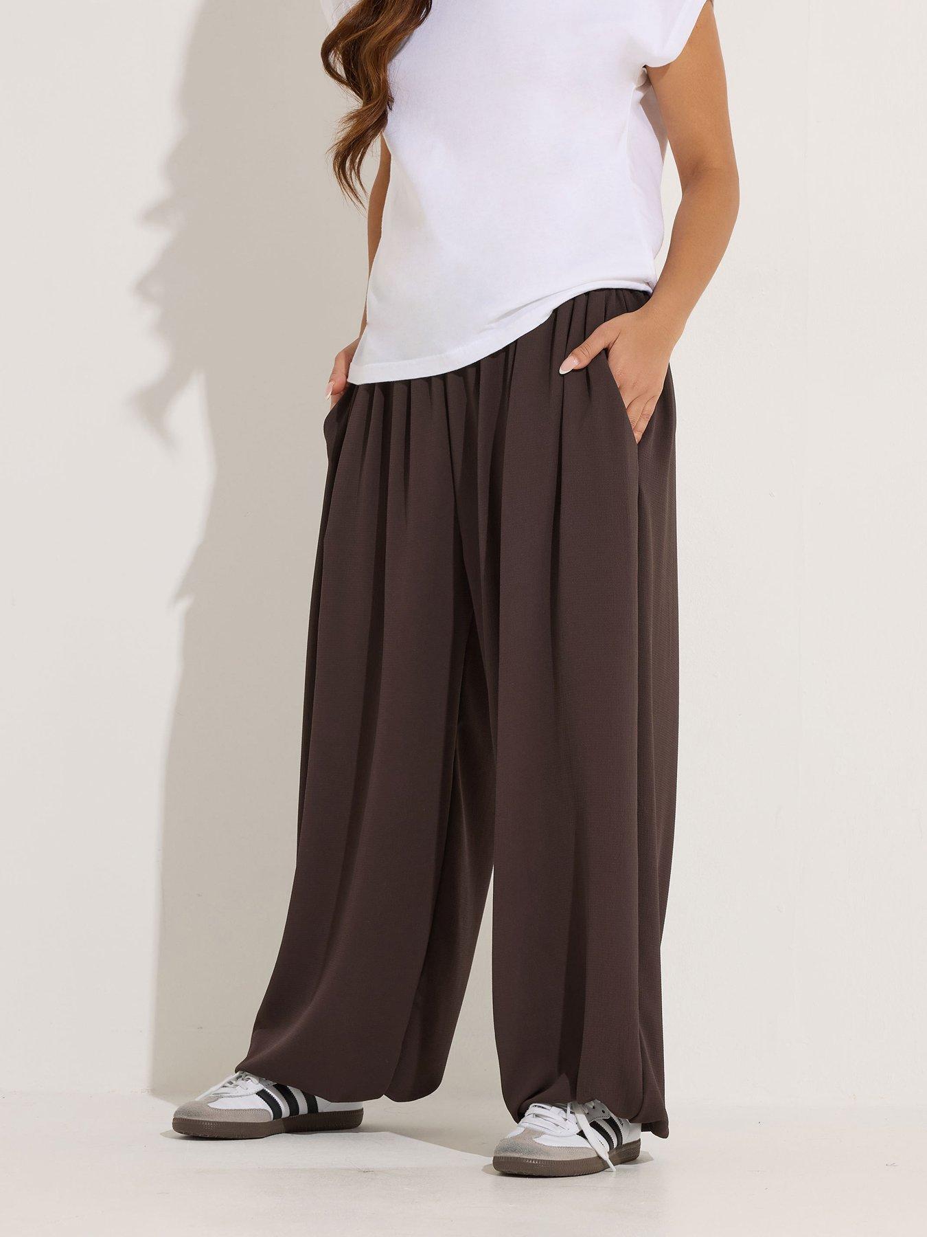PixieGirl Petite Balloon Trousers - Choc Brown