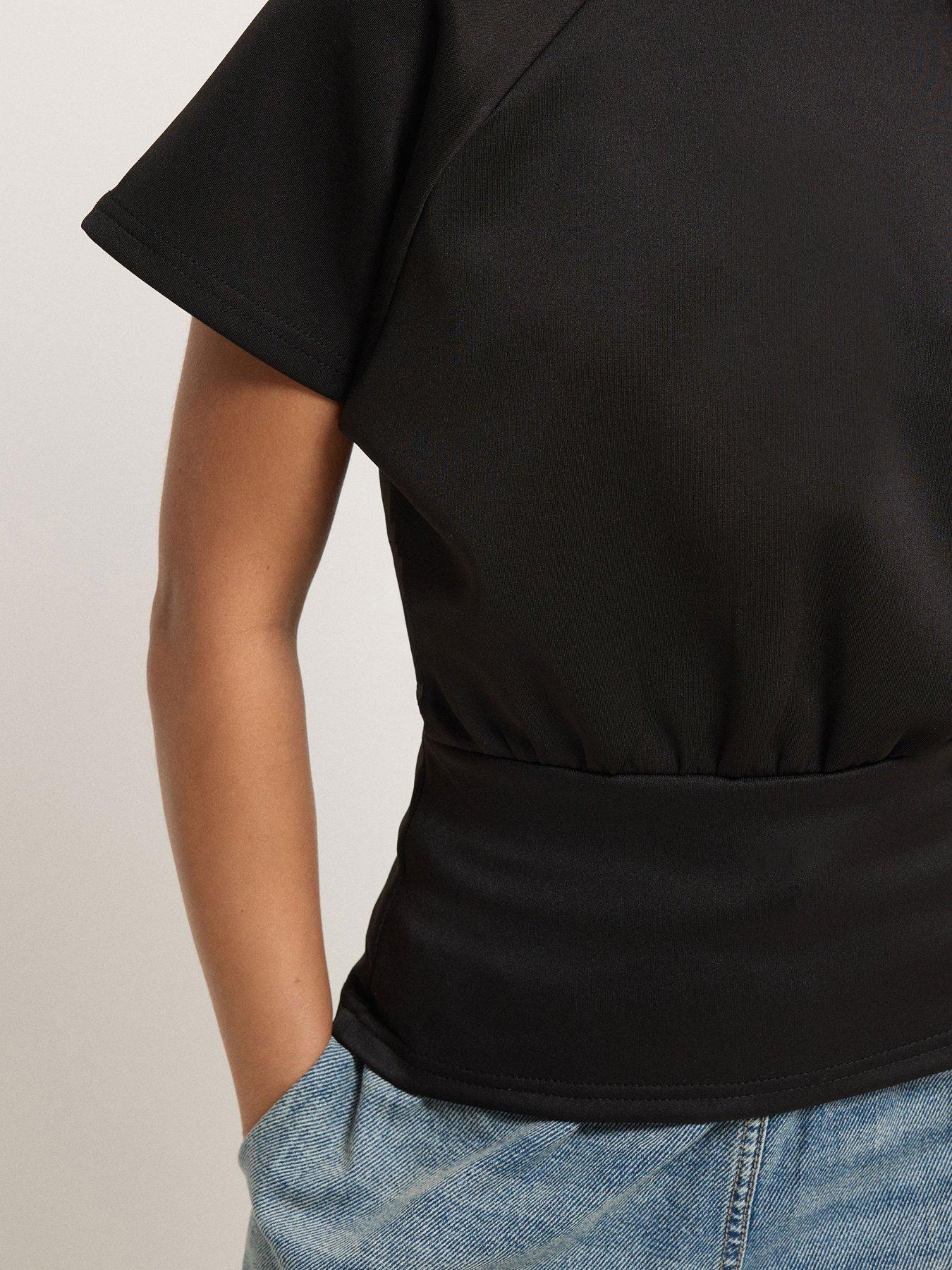 Image 4 of 5 of PixieGirl Petite Scuba Raglan Top - Black
