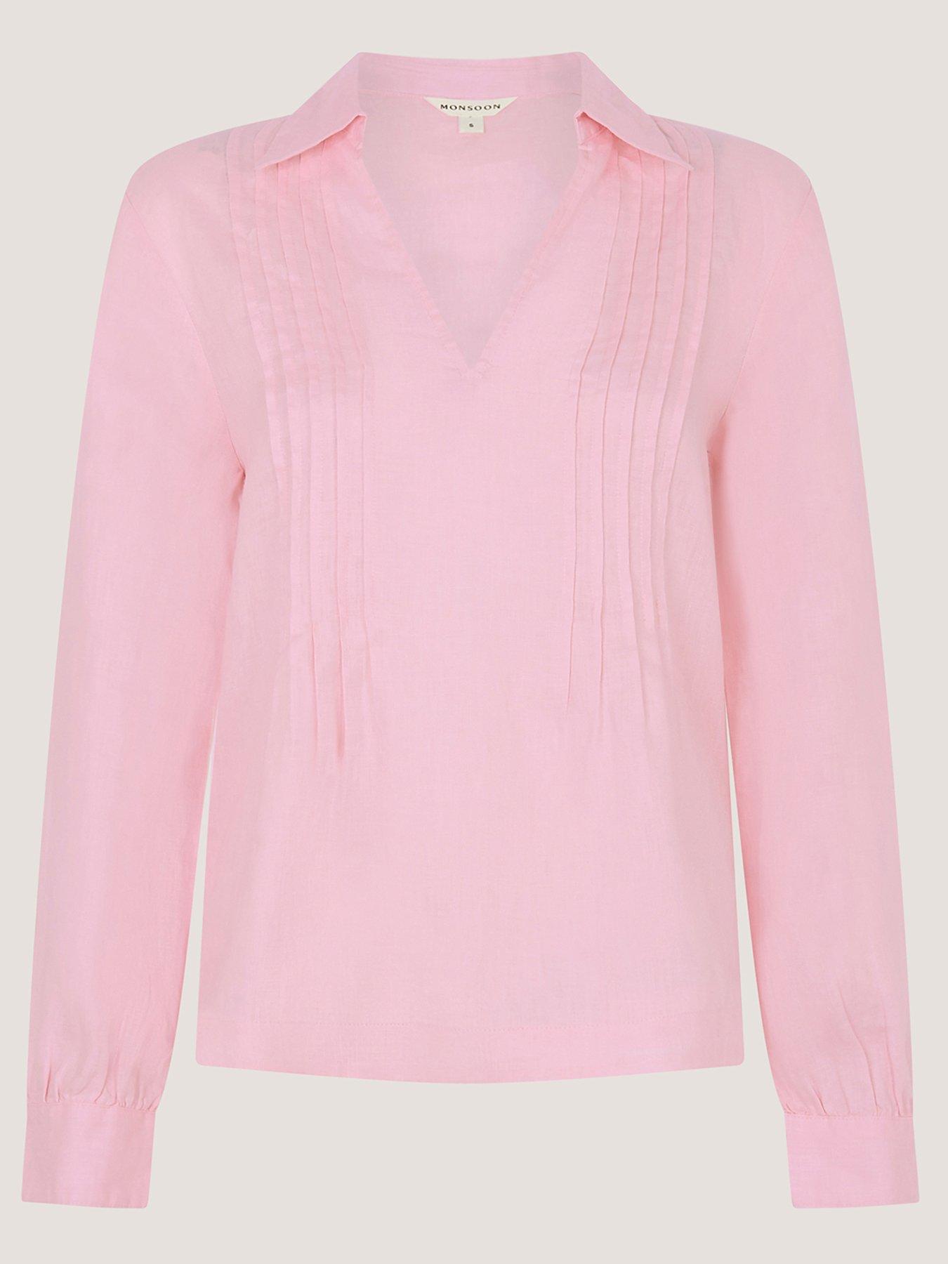 monsoon-riley-pintuck-top-pinkdetail