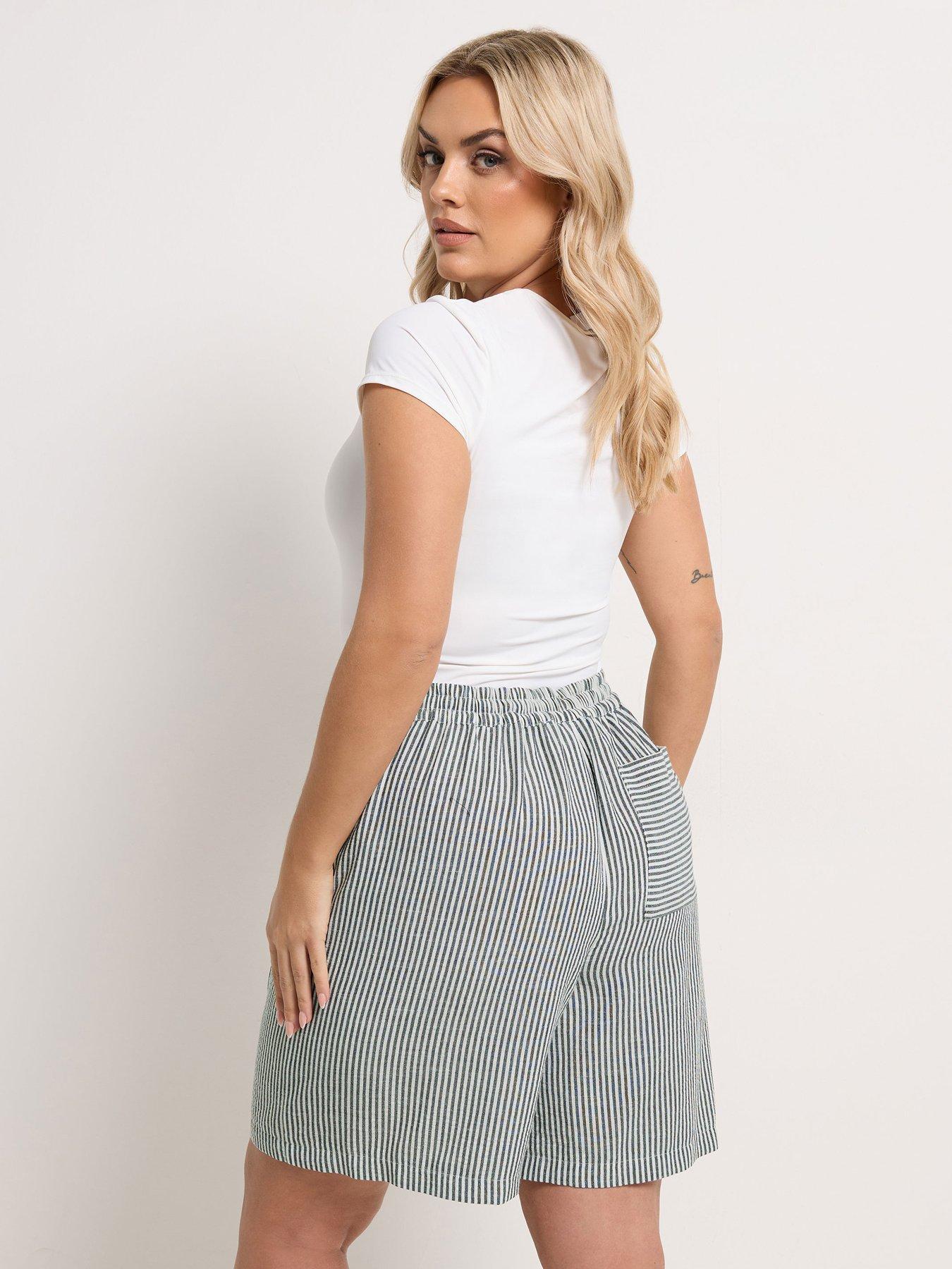 yours-curve-linen-look-shortsstillFront