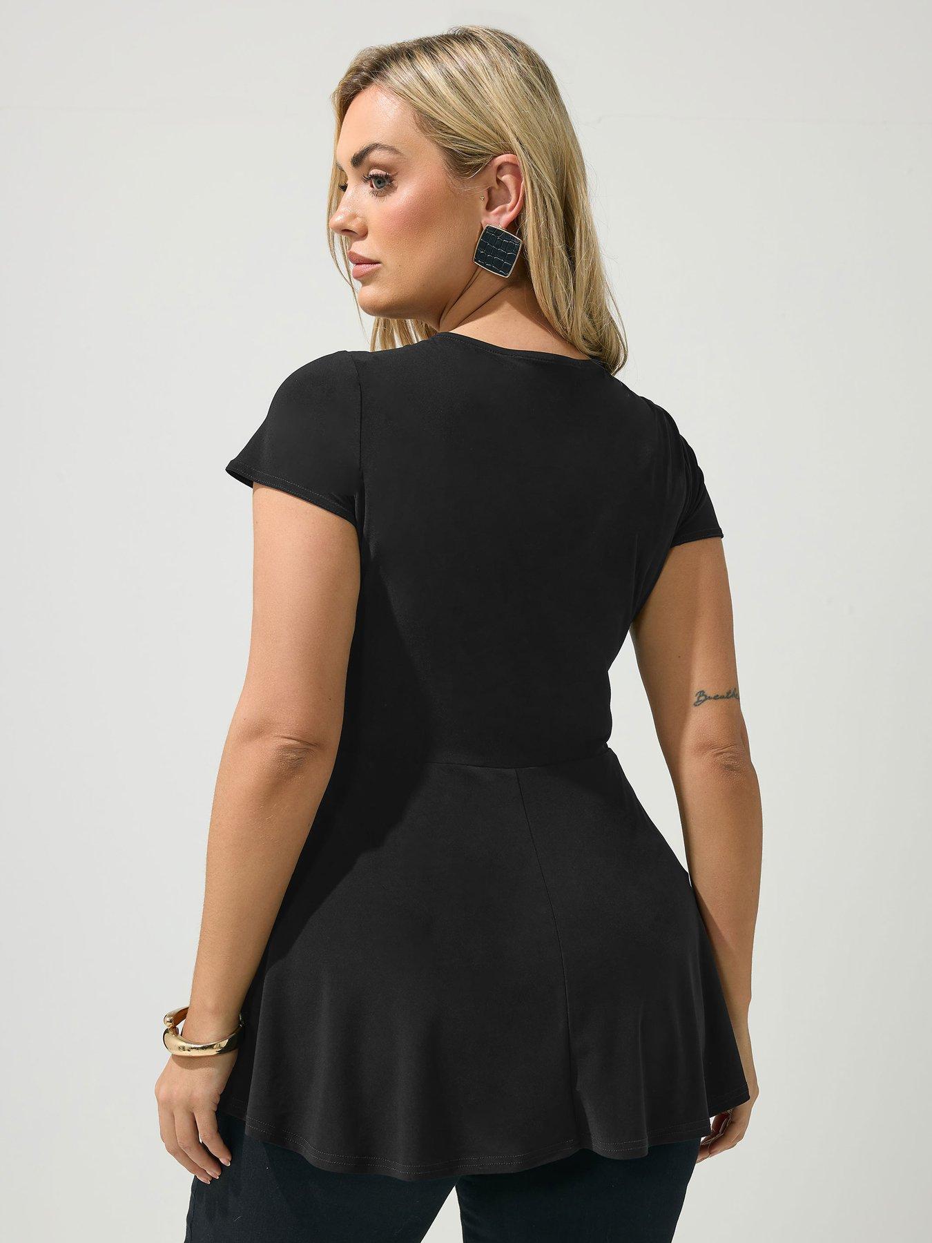 Image 2 of 5 of Yours Curve Wrap Front Ity Top