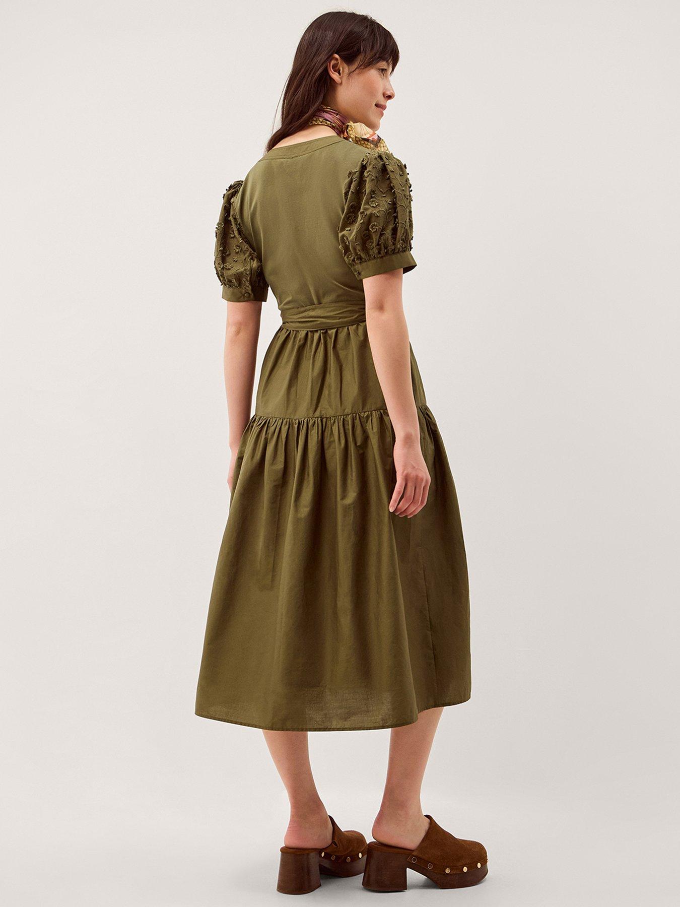 monsoon-fawn-fabric-mix-dress-greenstillFront