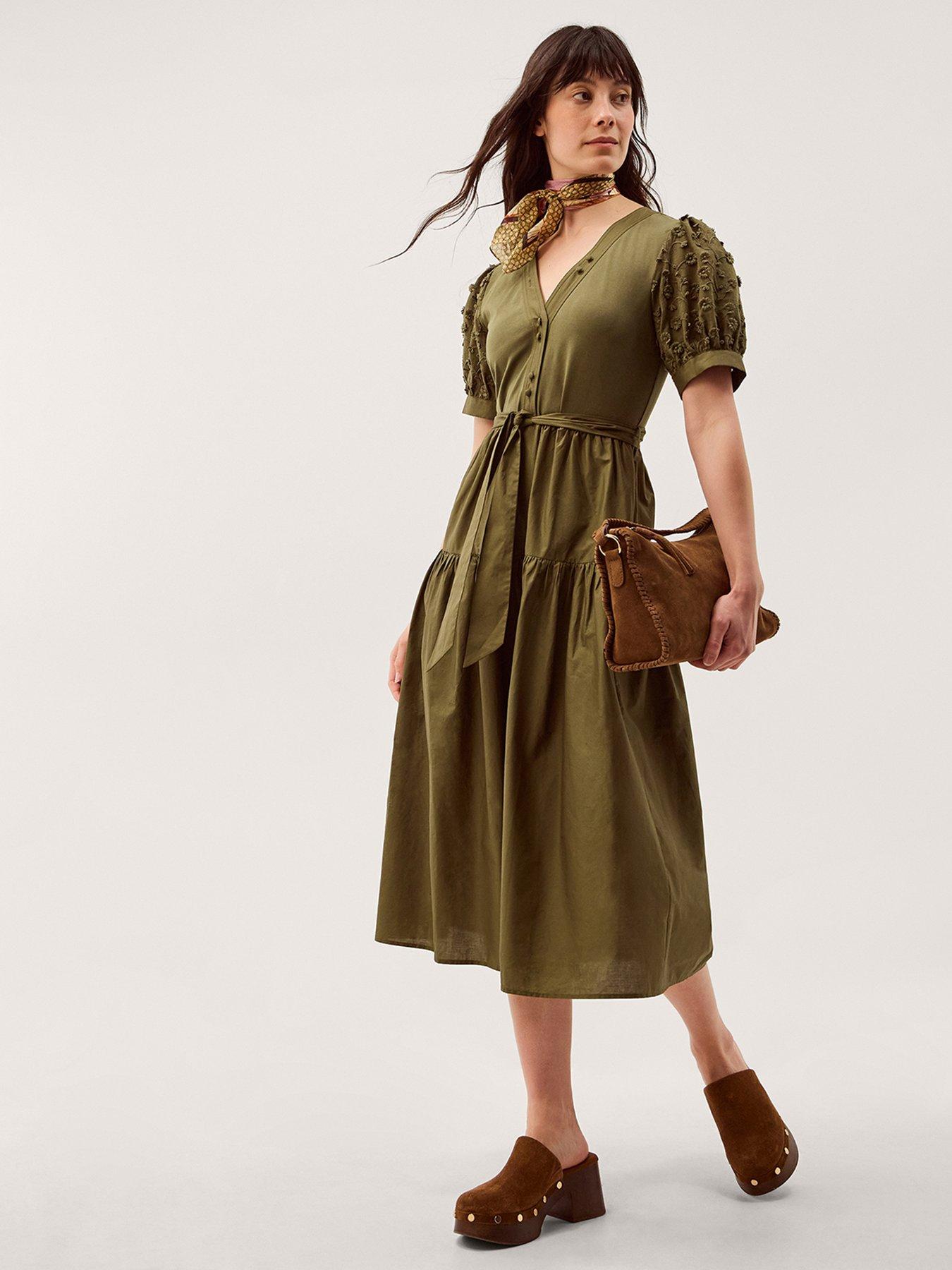 monsoon-fawn-fabric-mix-dress-greenback