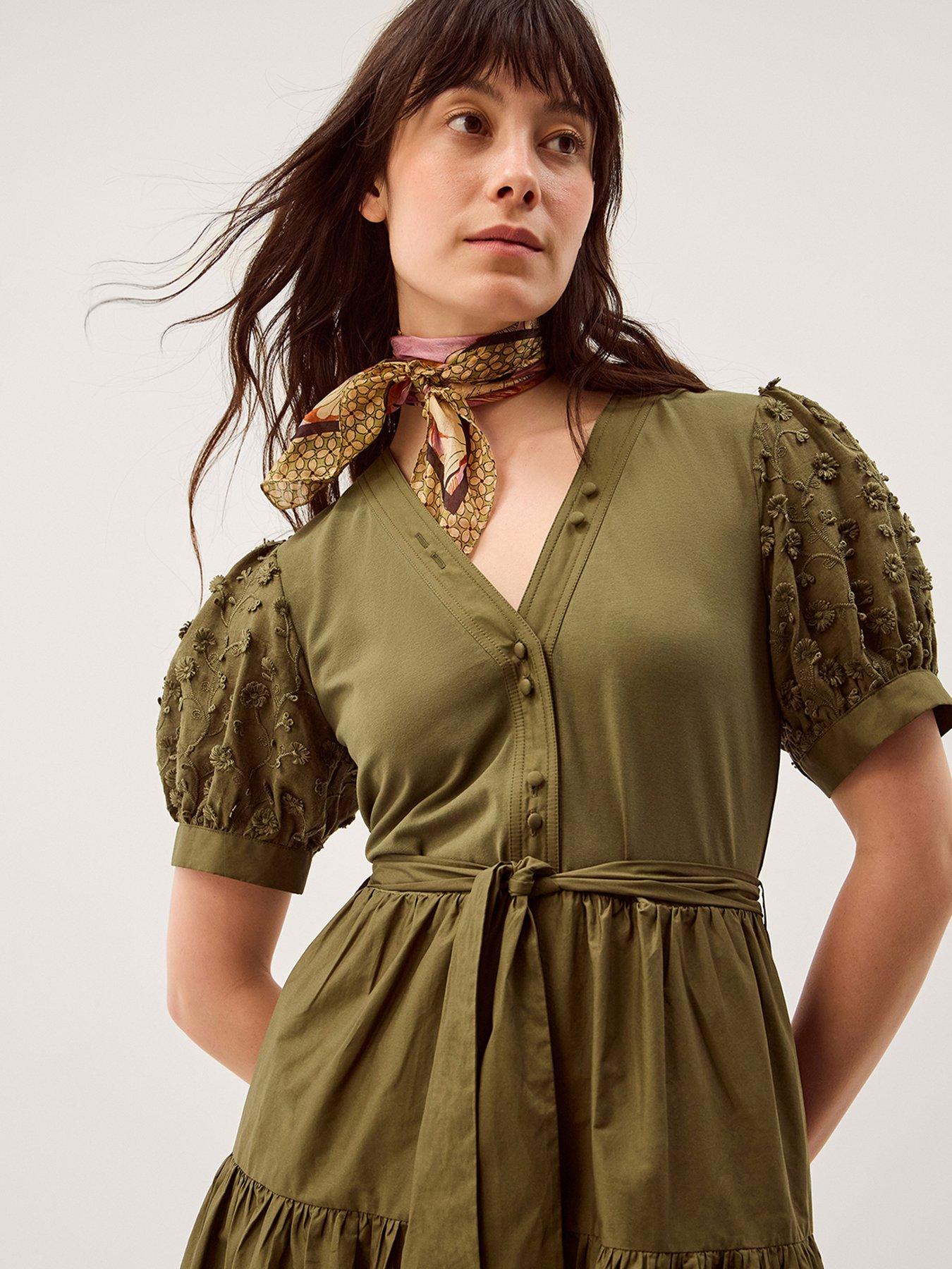 monsoon-fawn-fabric-mix-dress-greenoutfit