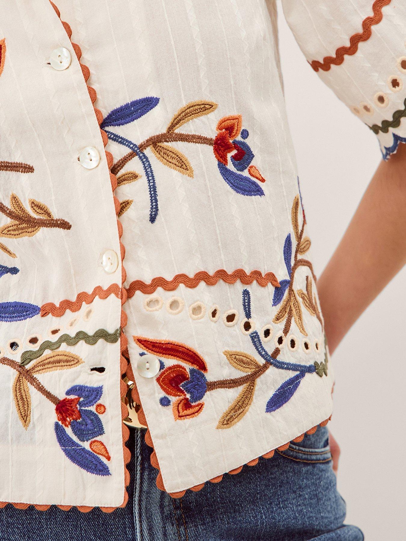 Image 4 of 5 of Monsoon Polly Emb Shirt