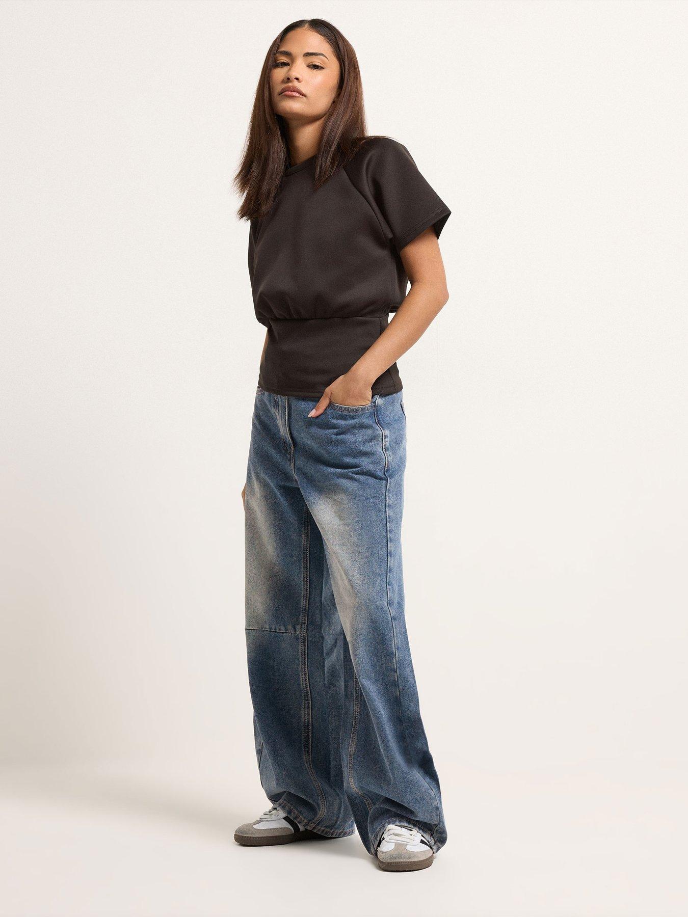 pixiegirl-petite-scuba-raglan-top-brownback