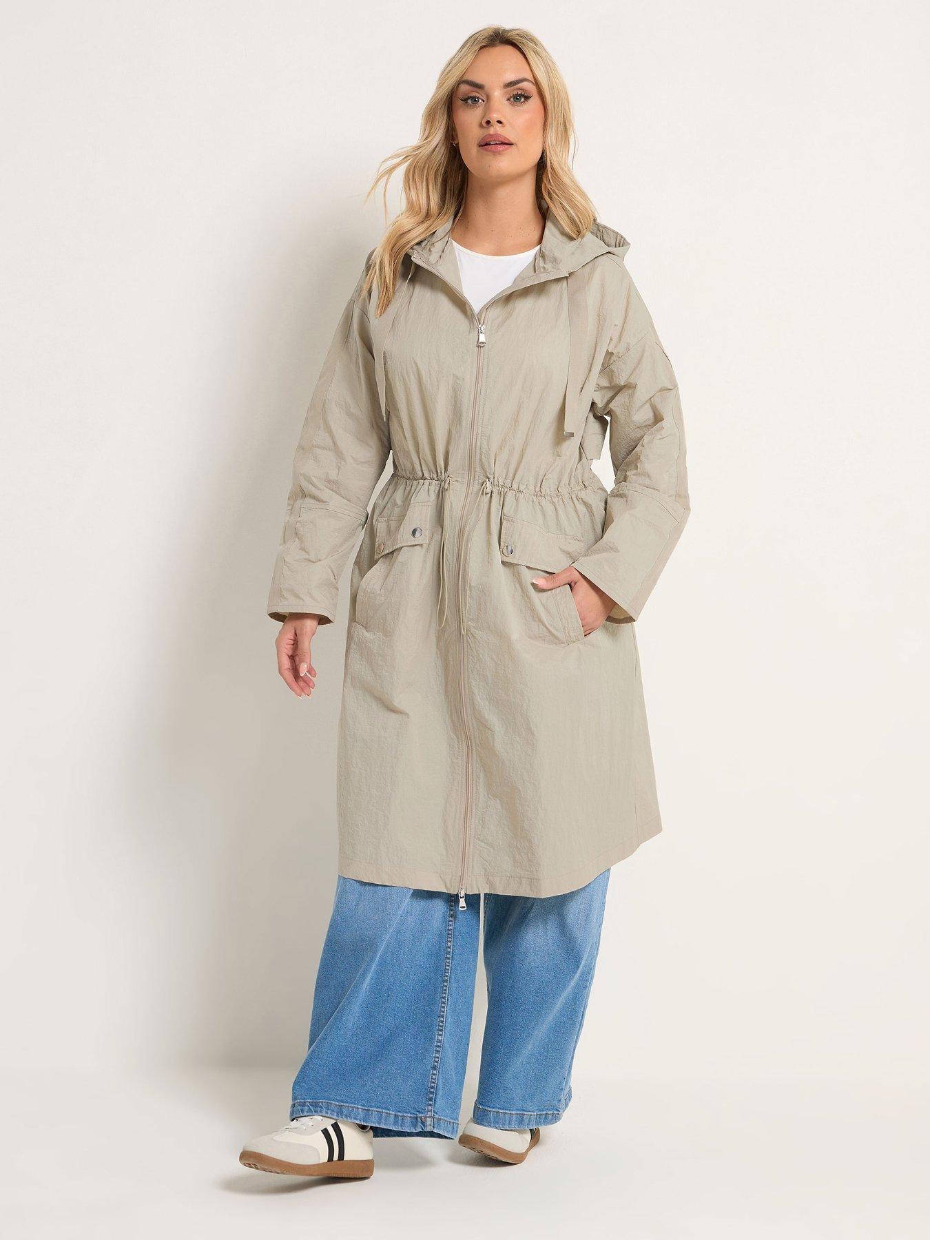 Image 3 of 6 of Yours Curve Longline Parka - Cream