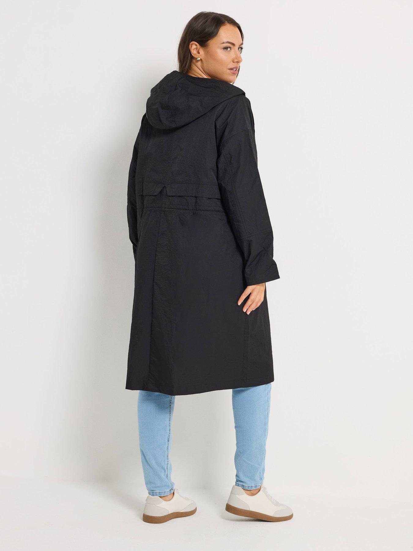 Image 2 of 4 of Yours Curve Longline Parka - Black