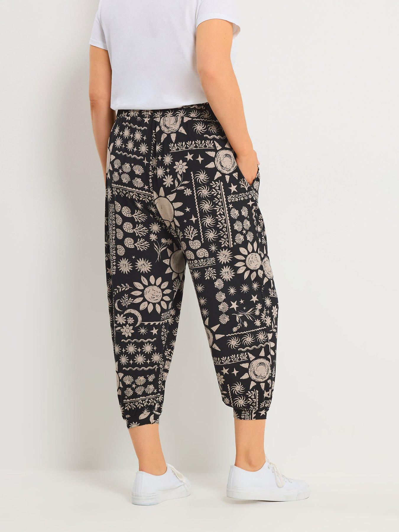 yours-curve-jersey-crop-harem-trouserstillFront