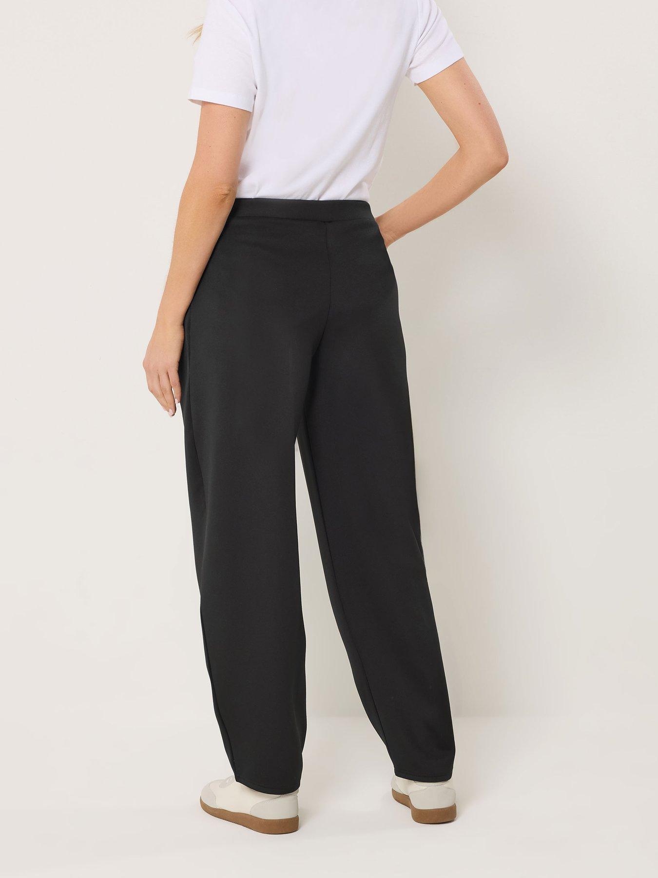 Image 2 of 5 of Long Tall Sally Barrel Leg Trousers 34" - Black
