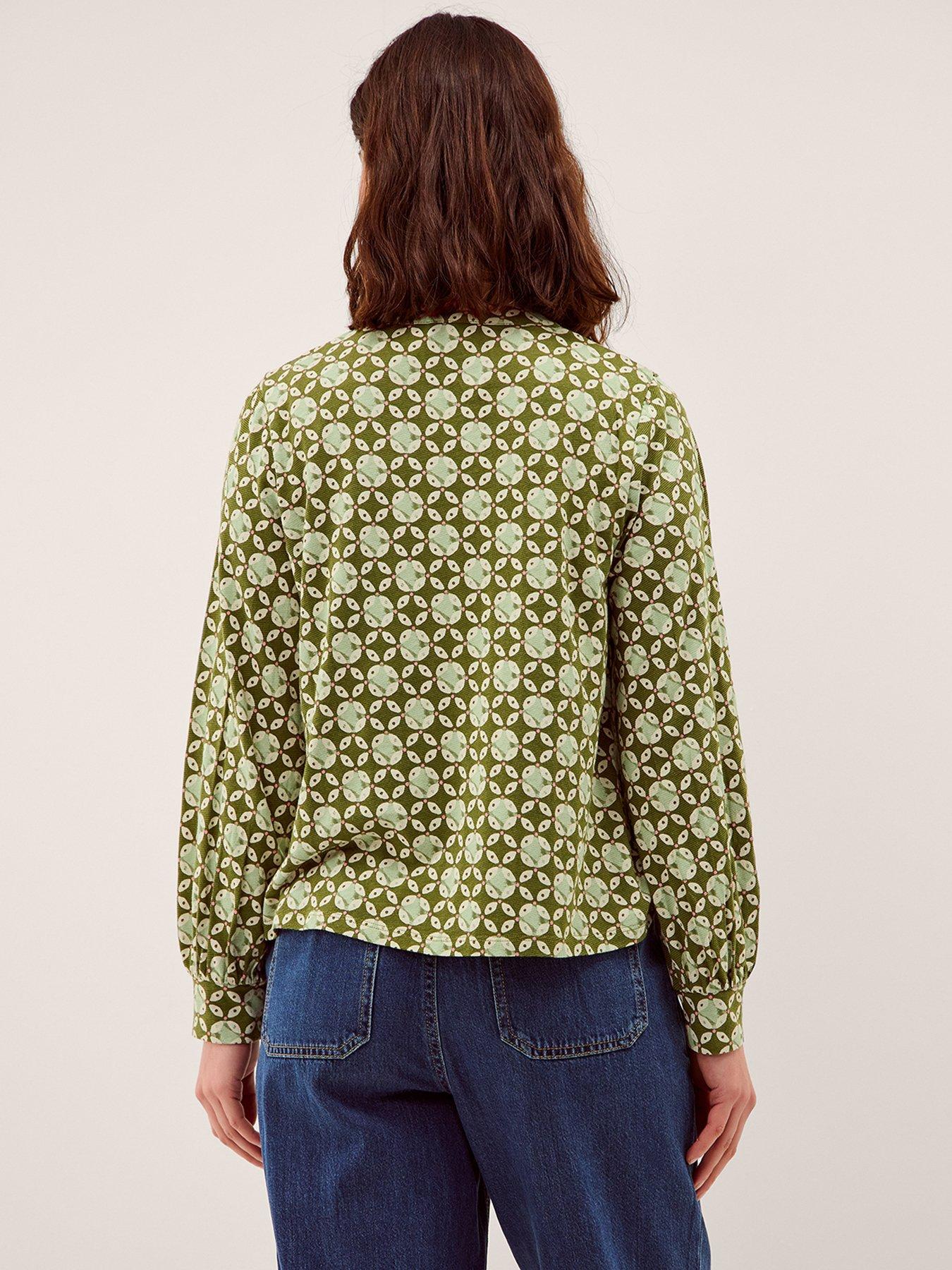 monsoon-kalani-geo-jersey-blouse-greenstillFront