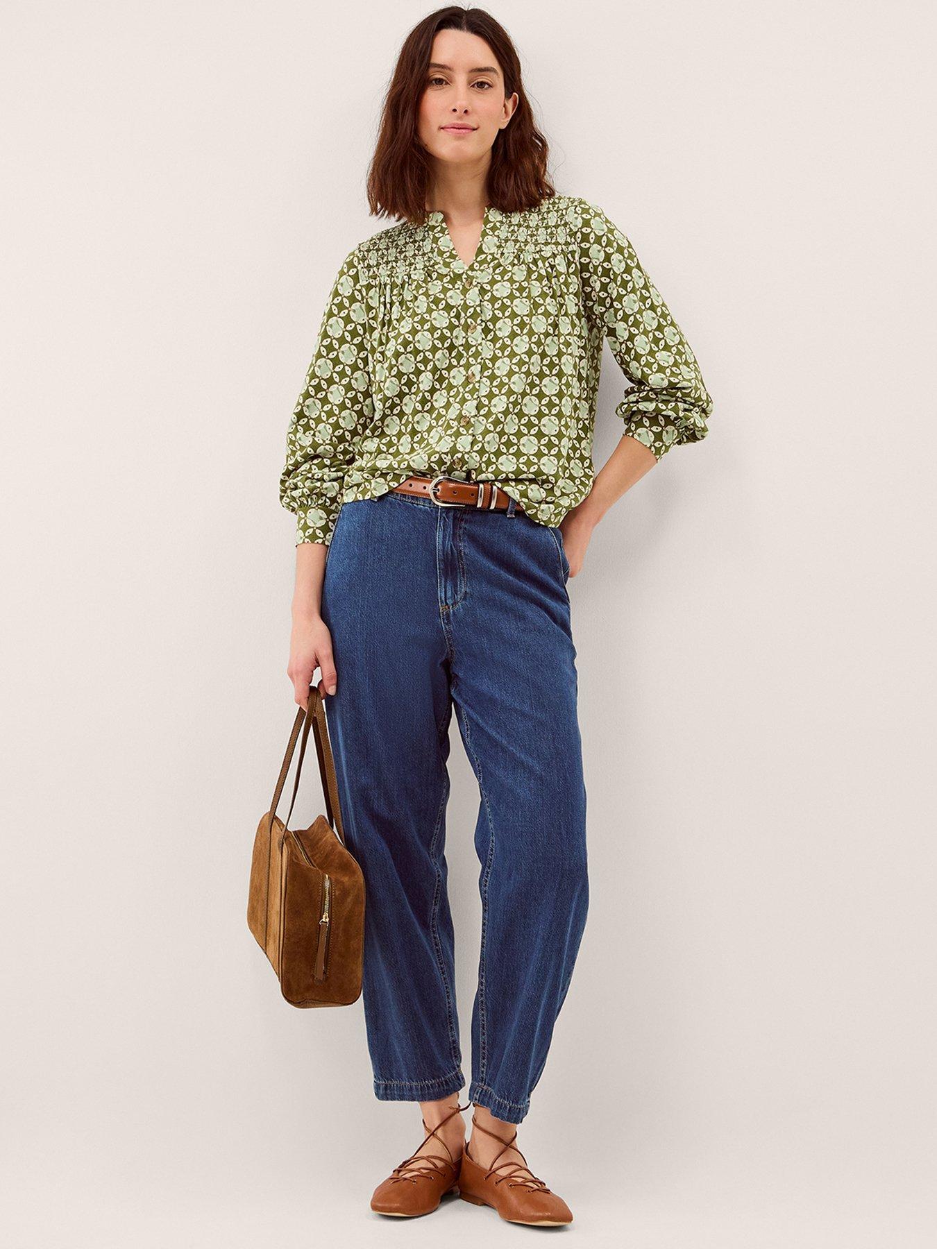 monsoon-kalani-geo-jersey-blouse-greenback