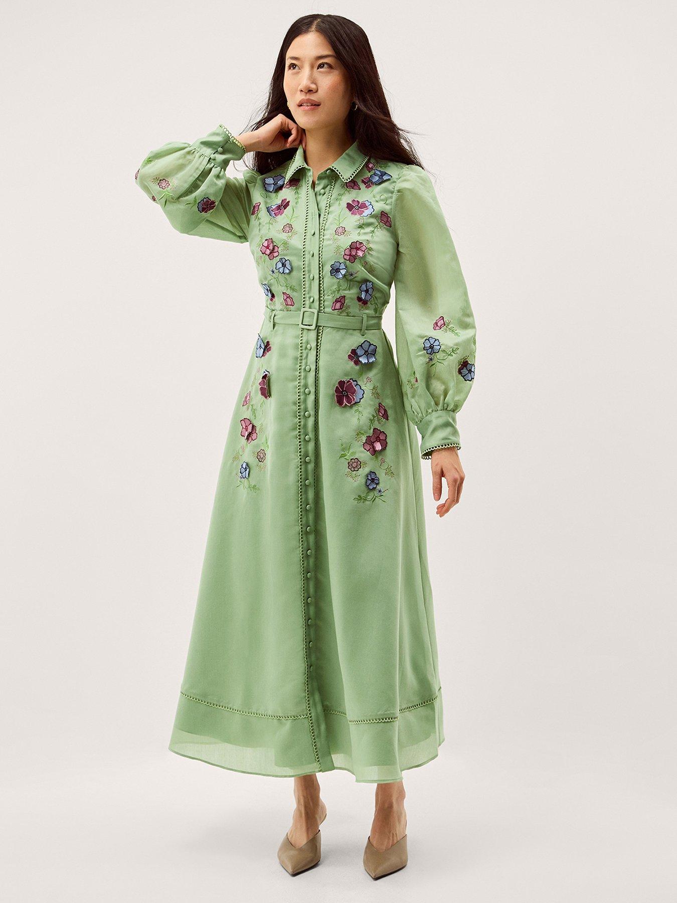 monsoon-orla-embroidered-shirt-dress-greenfront