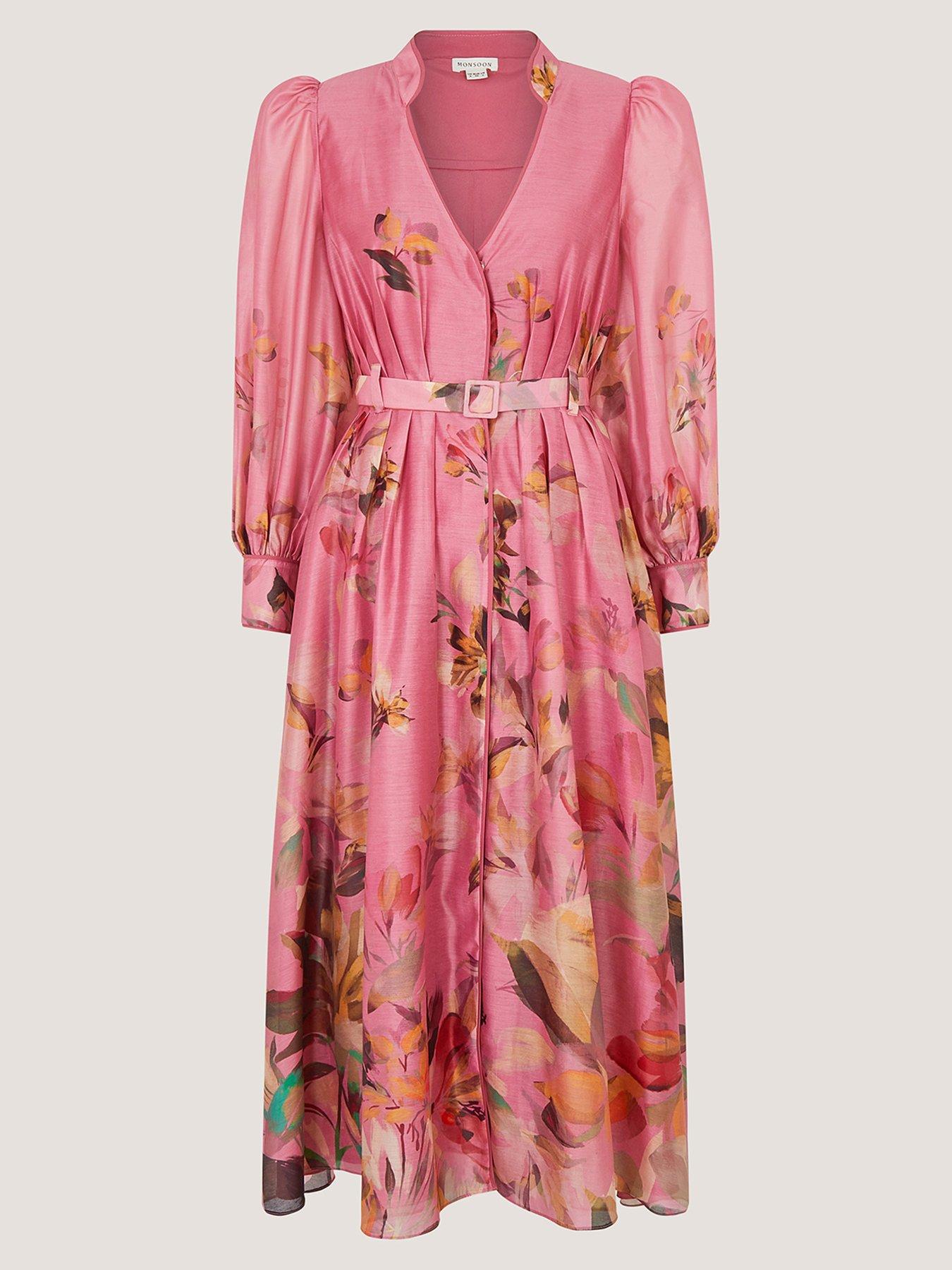 Image 6 of 6 of Monsoon Aimee Shirt Dress - Pink