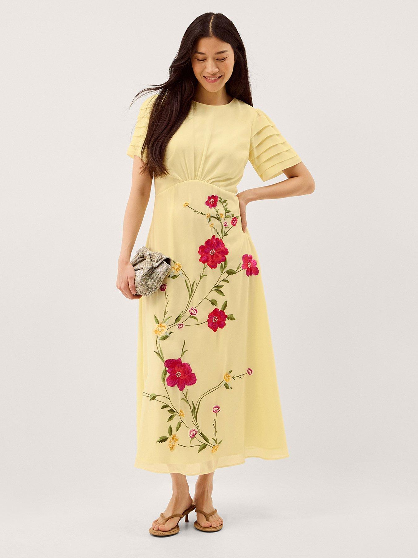 Image 1 of 5 of Monsoon Jocelyn Embroidered Dress