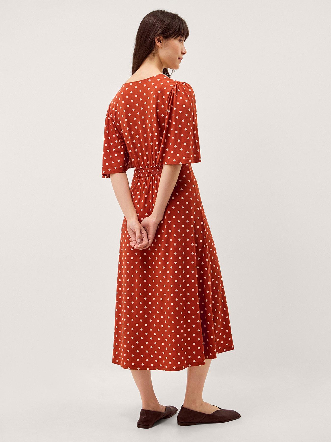 Image 2 of 5 of Monsoon Peri Spot Jersey Dress