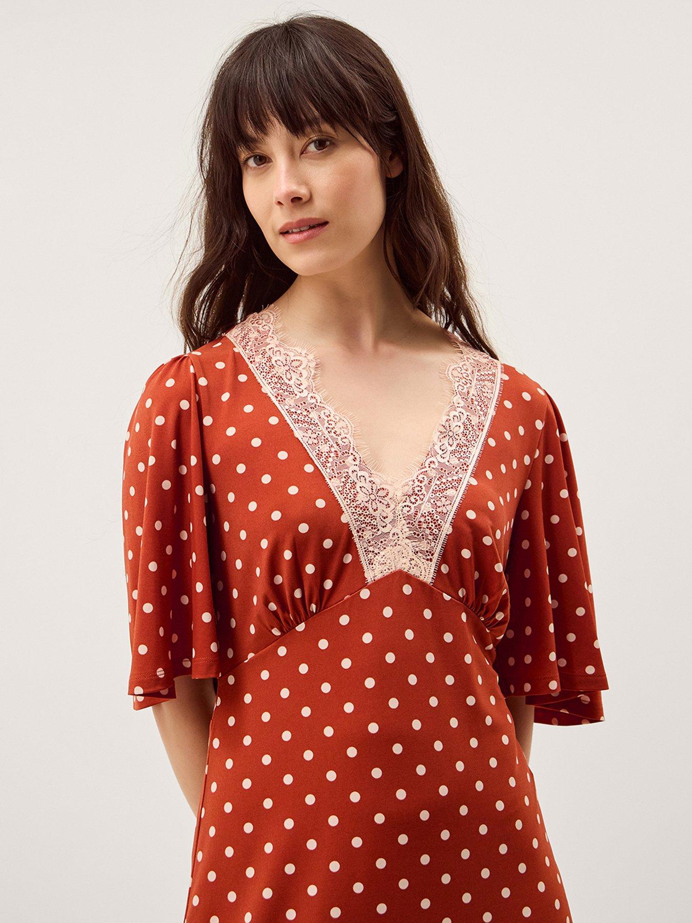 Image 3 of 5 of Monsoon Peri Spot Jersey Dress