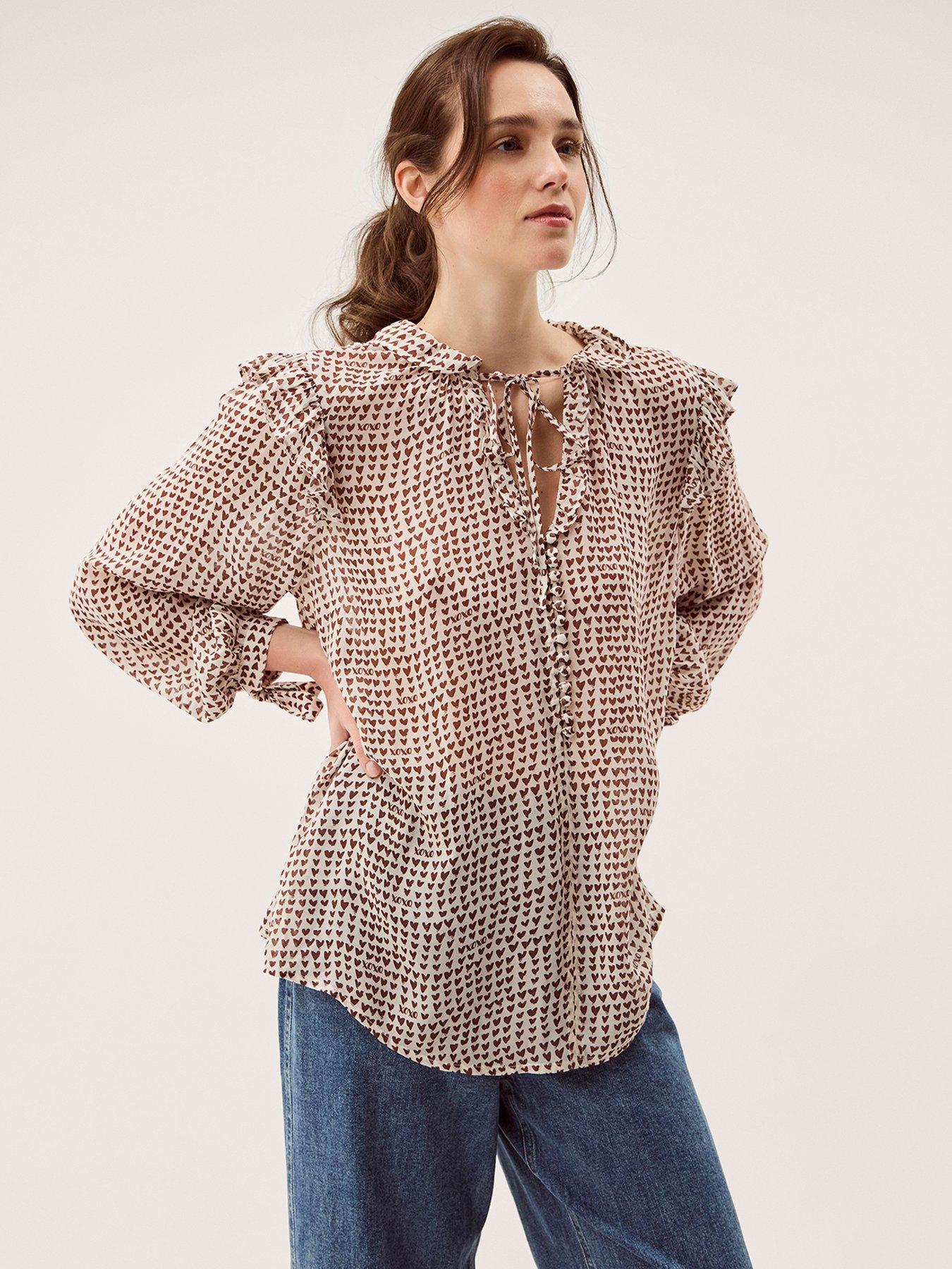 monsoon-hope-heart-print-blouse-brownfront
