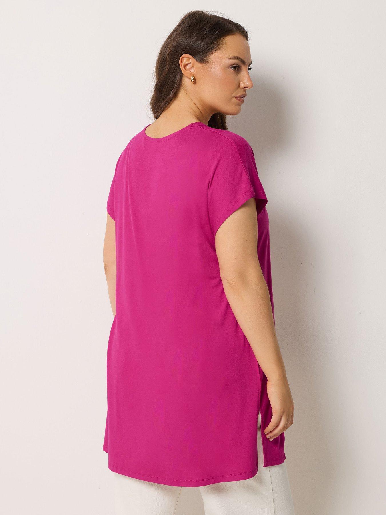 Image 2 of 5 of Yours Curve Grown On Cover Up - Pink