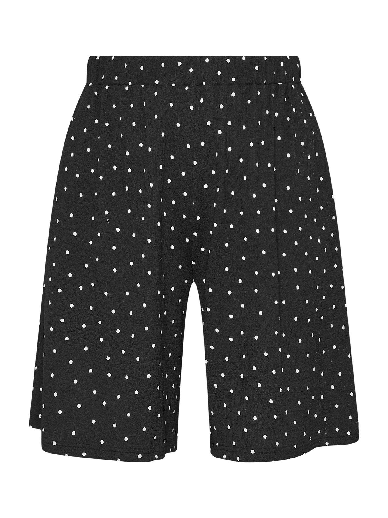 Image 5 of 5 of Yours Curve Jersey Crinkle Polka Dot Shorts