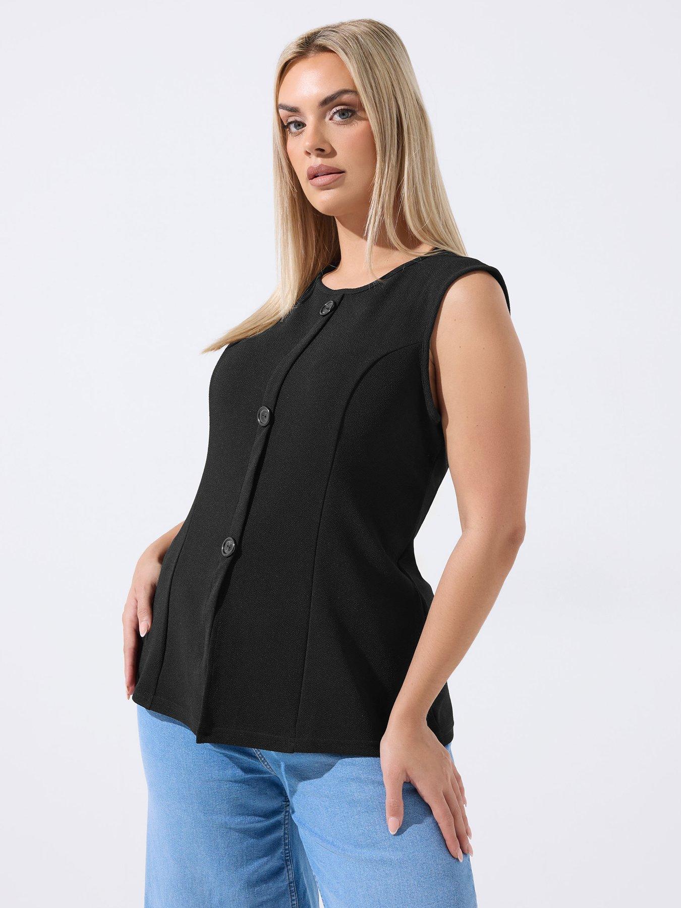Yours Curve Seam Detail Waist Coat