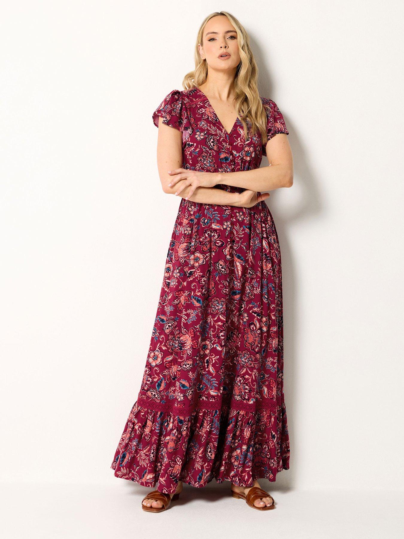 Long Tall Sally Tall Floral Button Through Maxi Dress