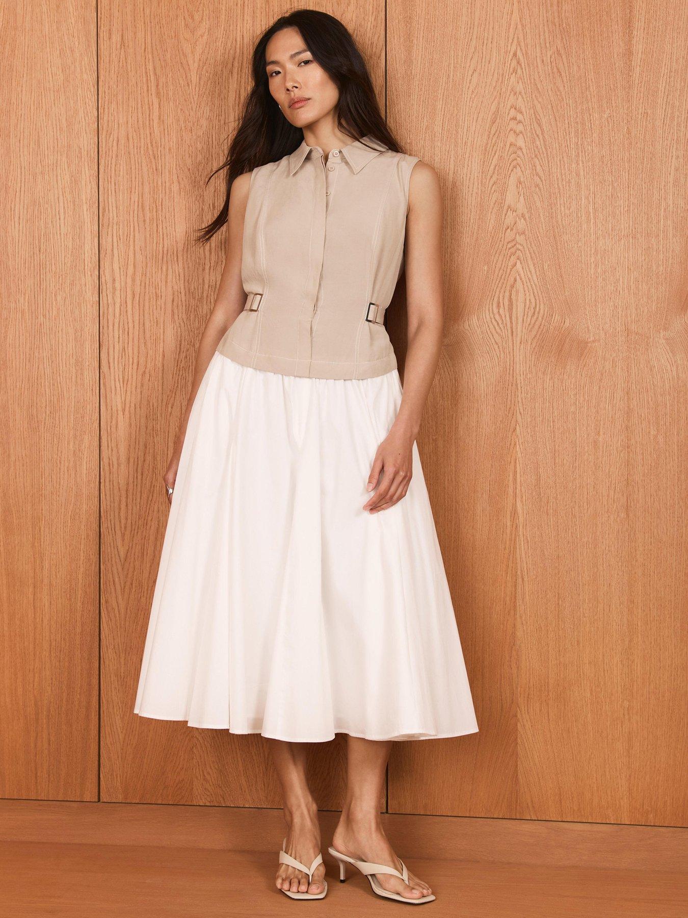 Mint Velvet Stone Waistcoat Midi Dress