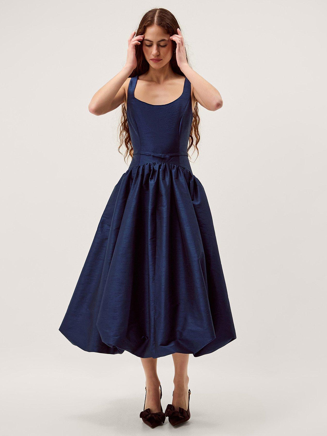 Image 1 of 5 of Monsoon Mila Dupion Dress