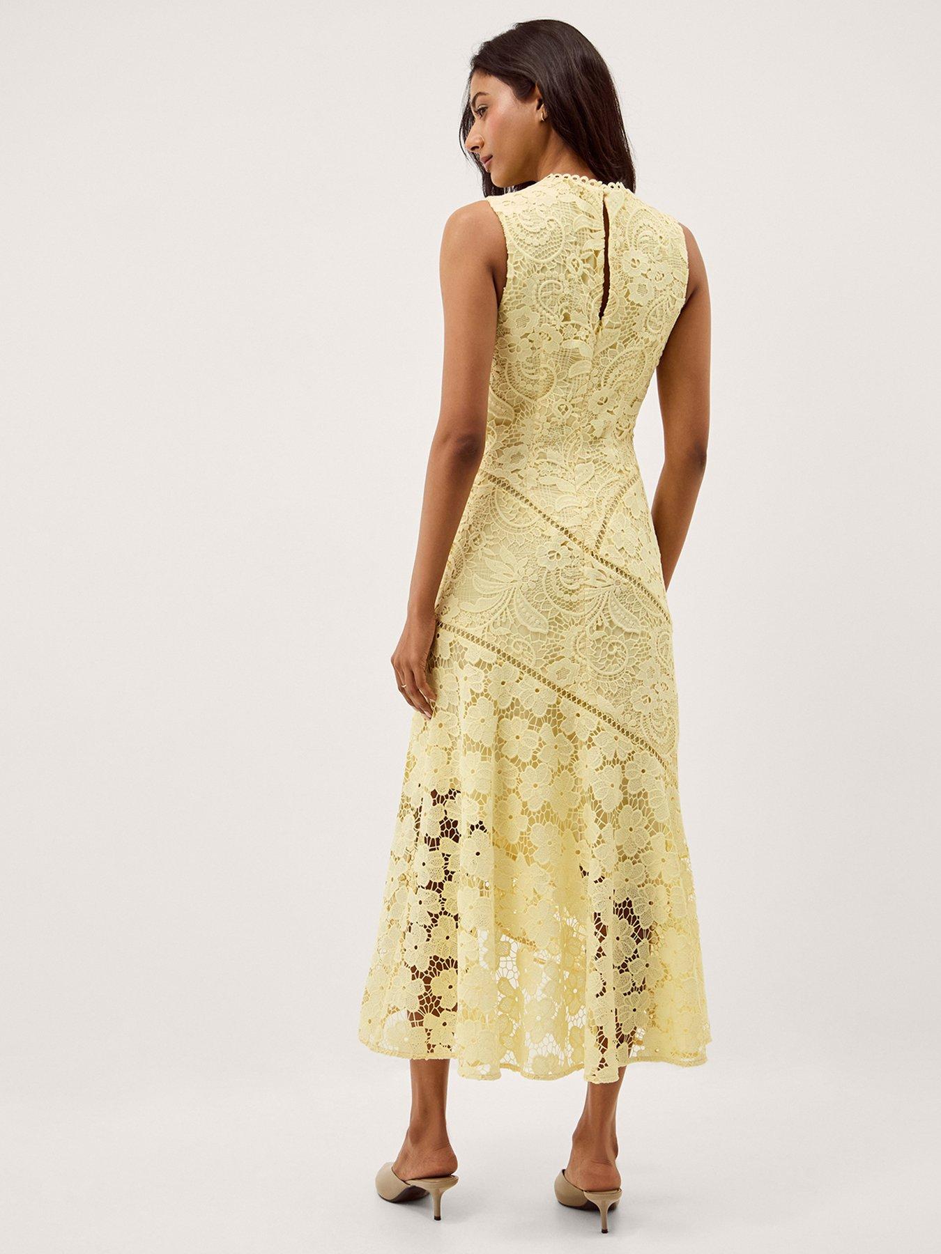 Image 2 of 5 of Monsoon Gianna Lace Dress - Yellow