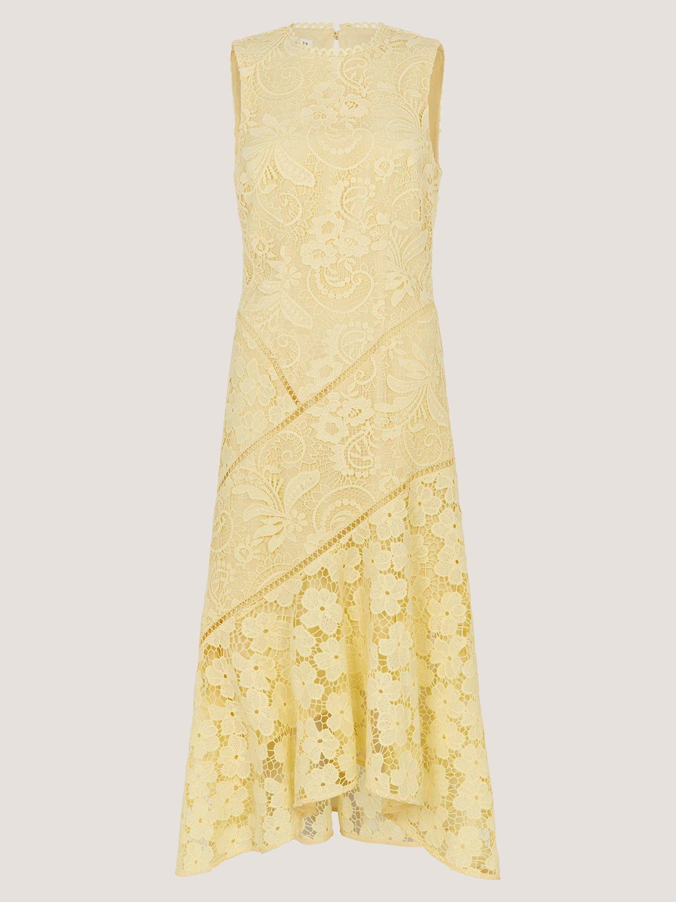 Image 5 of 5 of Monsoon Gianna Lace Dress - Yellow