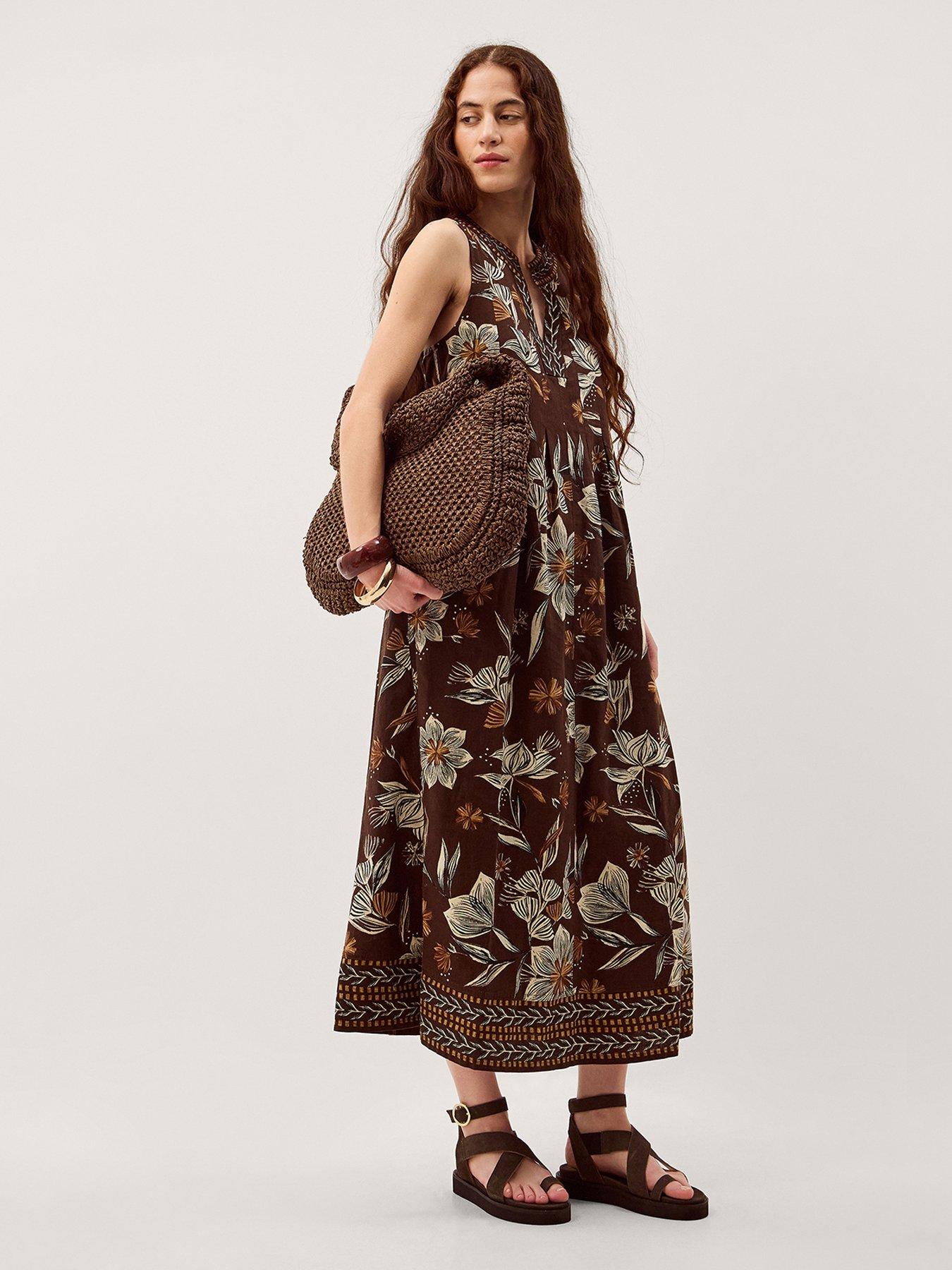 monsoon-esther-linen-dressfront